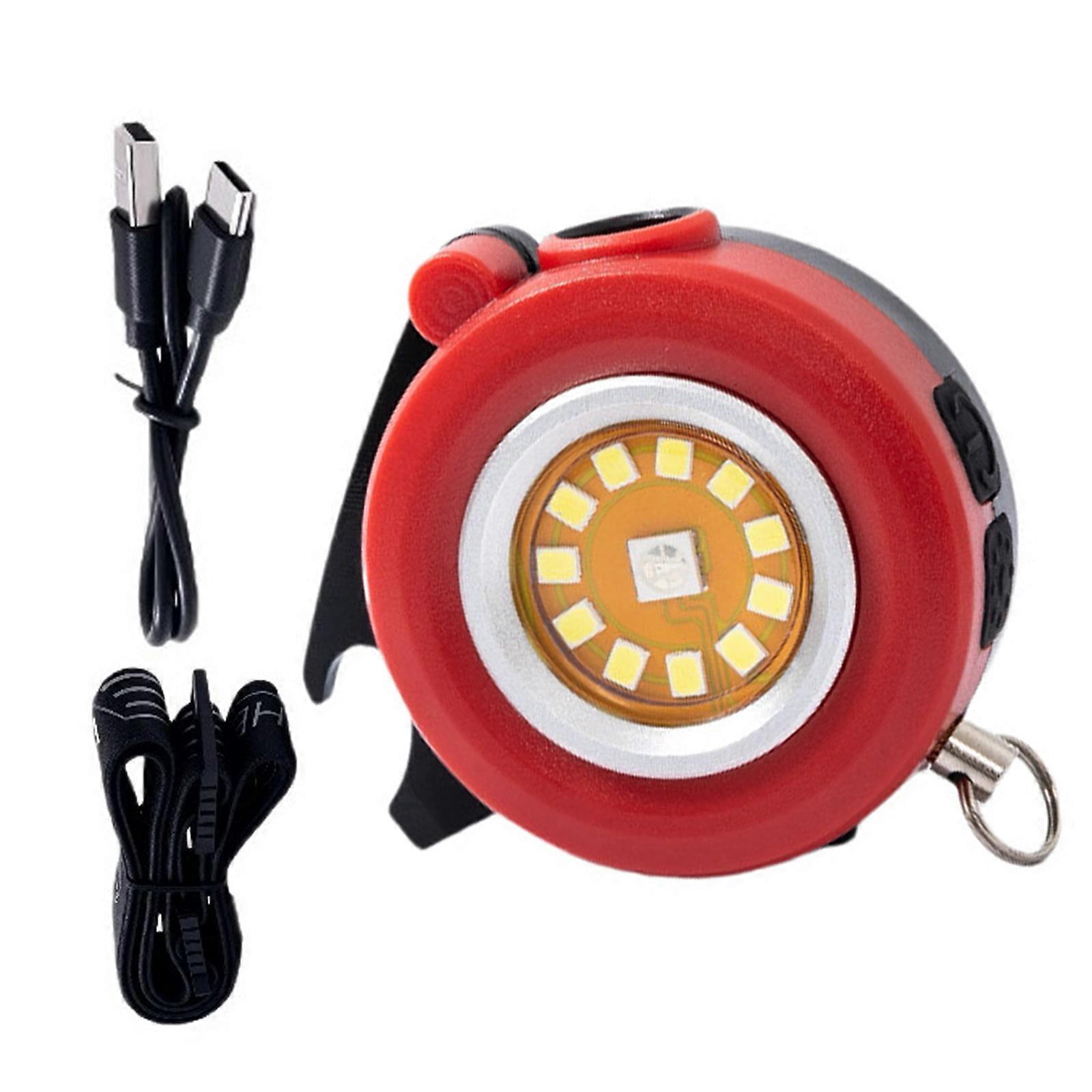 LED Inspection Light Keychain Rechargeable Flashlight Pendant Keyring for Emergencies Multipurpose Key Chain Jewelry Multicolor