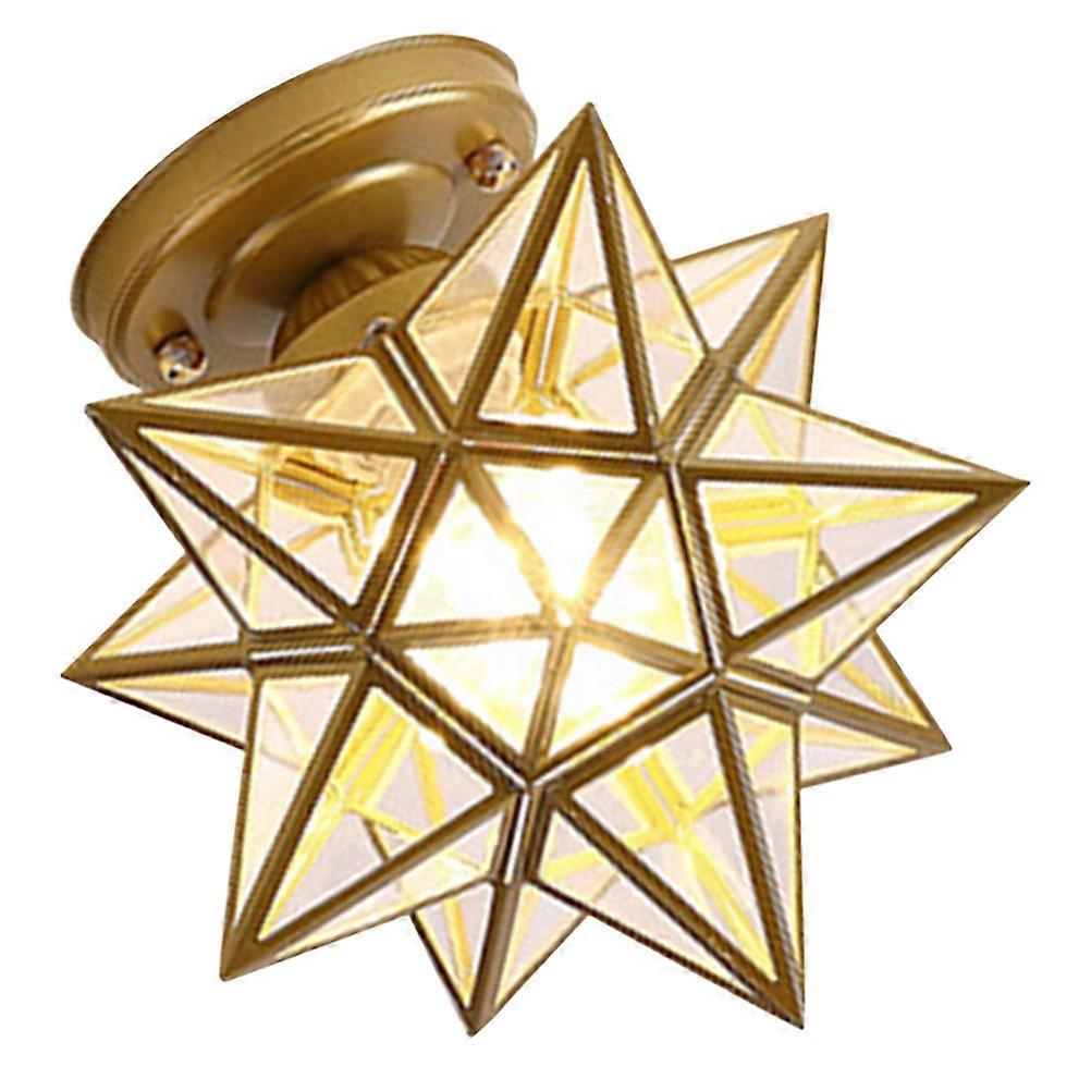 Golden Decorative Ceiling Lamp Star Appearance for Dining Room