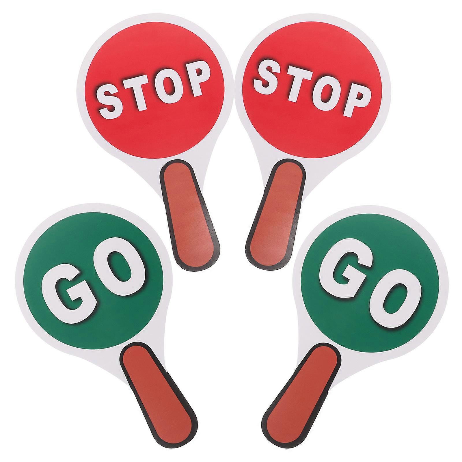 Parking Stop Sign Handheld Sign for Teaching 2Set