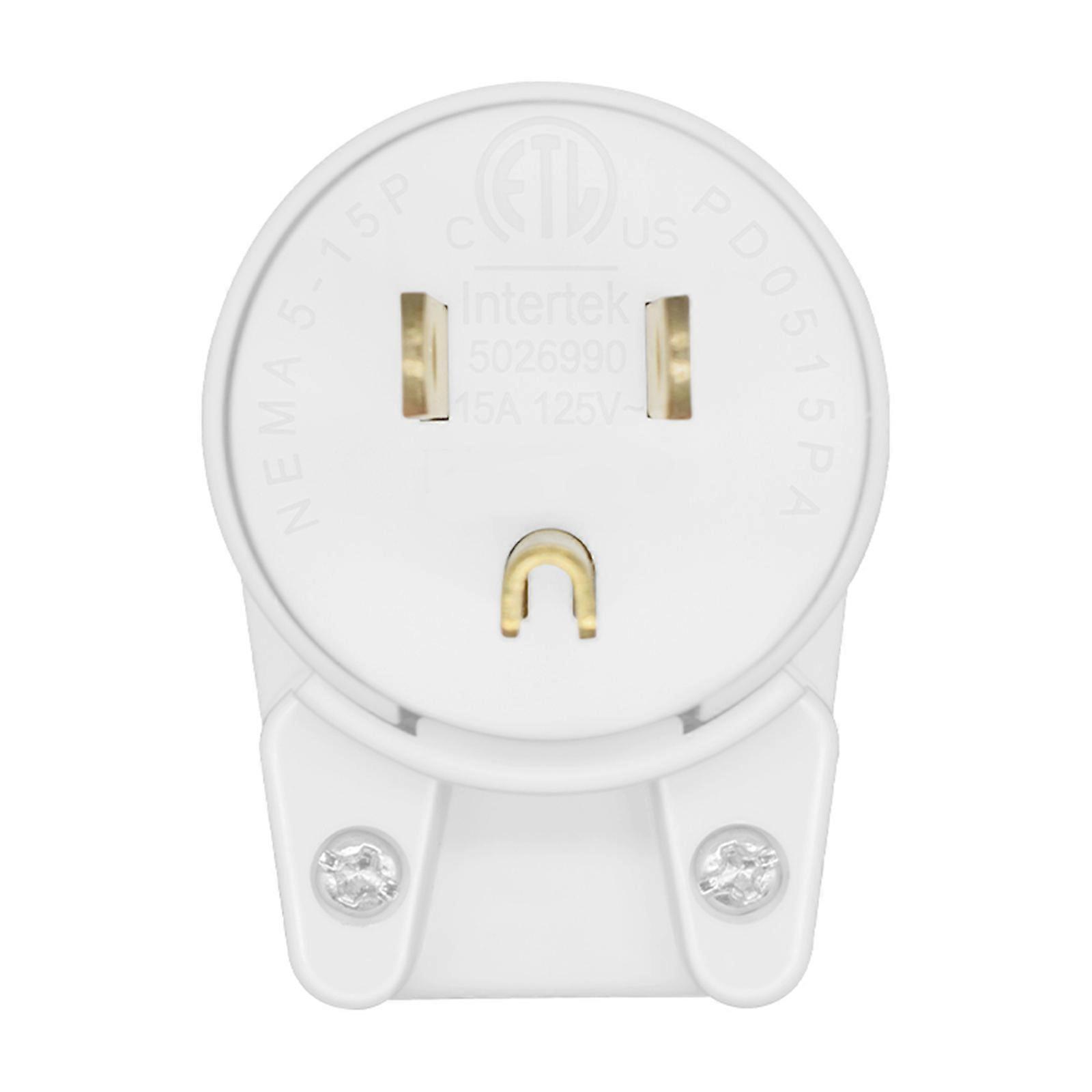 15A 125V NEMA 5-15P Replacement Plugs With Adjustable Clamp For 10-18AWG Wires Transparents Wiring Block Multicolor