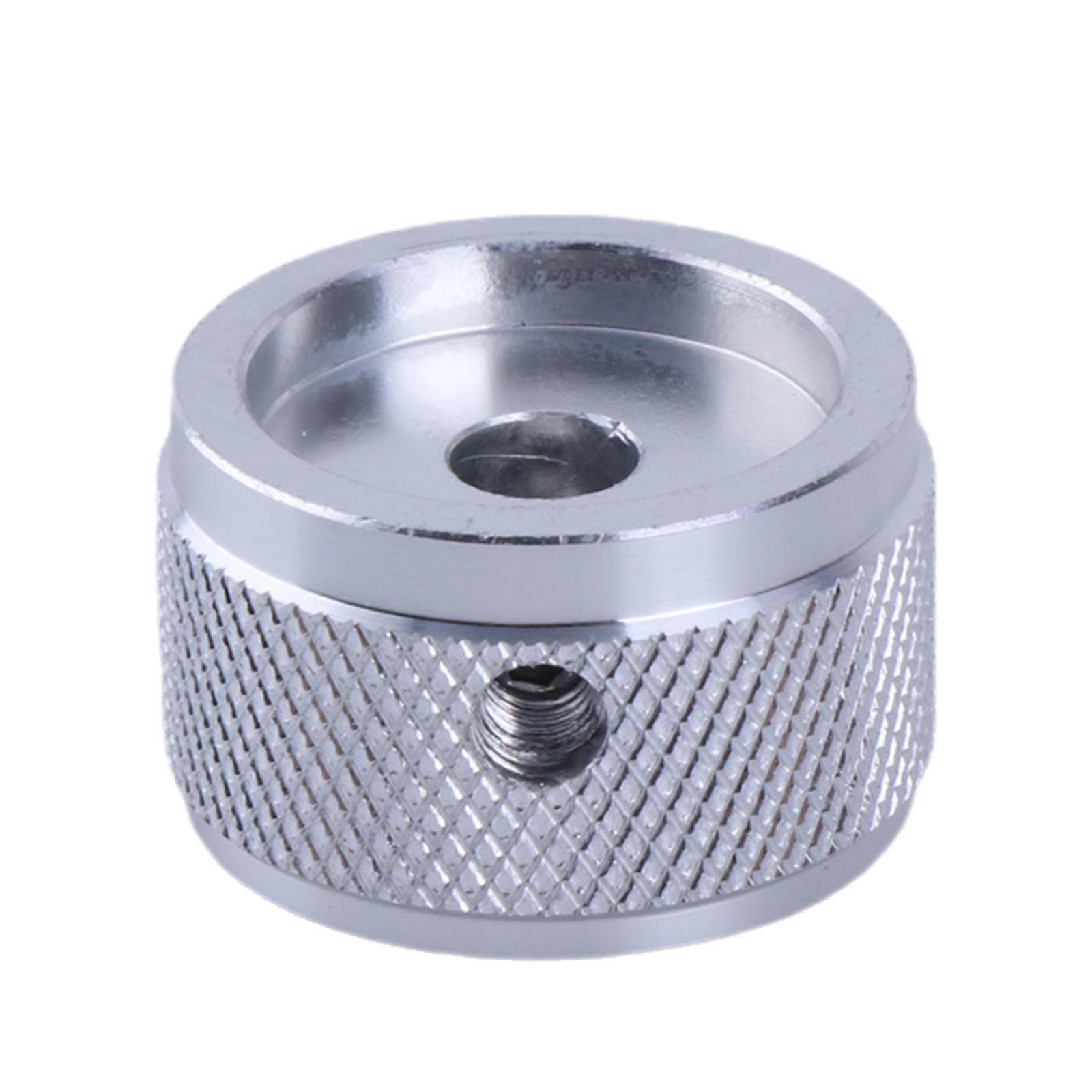 Upgraded Round Knob Machined Knob Aluminum Knob Easy to Use Knob Round Knob Simple Installation for Potentiometer  Silver
