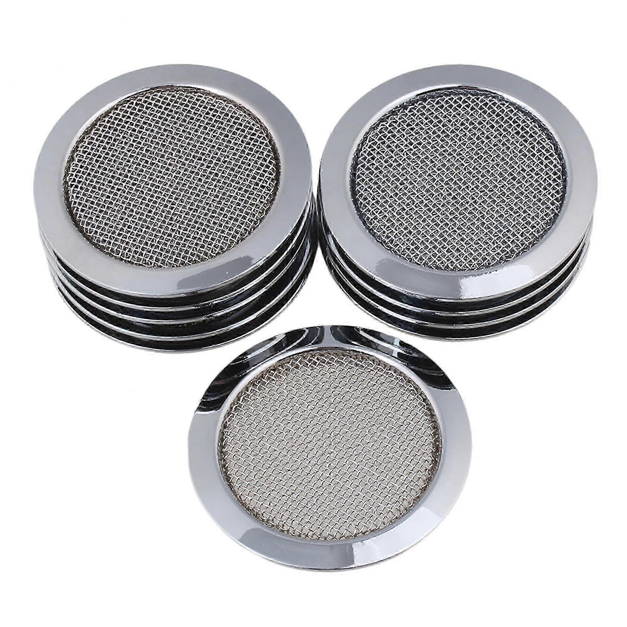 w 2.36inch Dia Chrome Alloy Dobro Resonator Soundhole Cover Speaker Net Set of 10