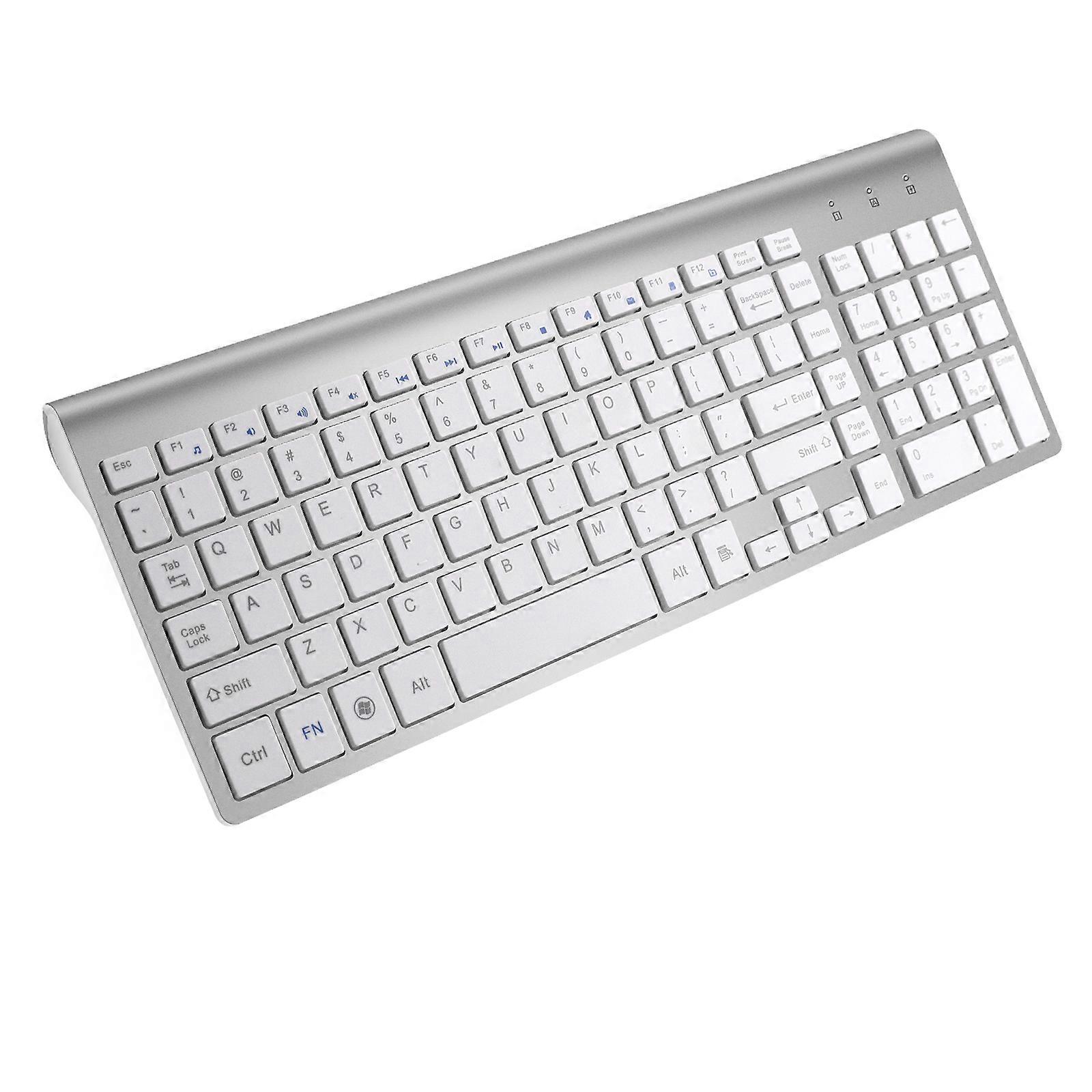 2.4G Wireless Keyboards and Mouse Combos Computer Keyboards with Mouse Plug Plays Keyboards Mouse for Laptops  Silver