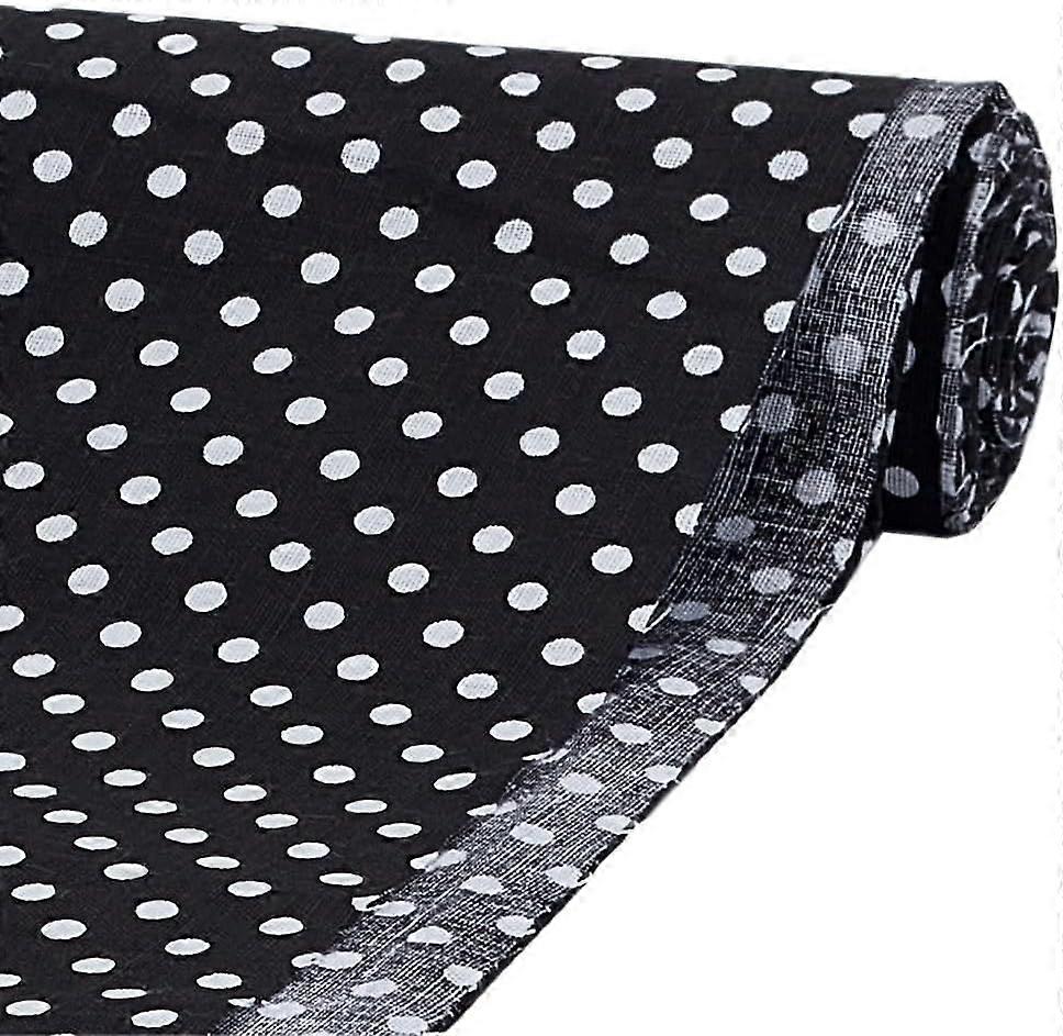 1.09 Yards Black White Polka Dots Cotton Fabric 61 inch Wide Dots Printed Craft Fabric for Sewing Rectangle Cotton Fabric with Polka Dot Pattern Cloth