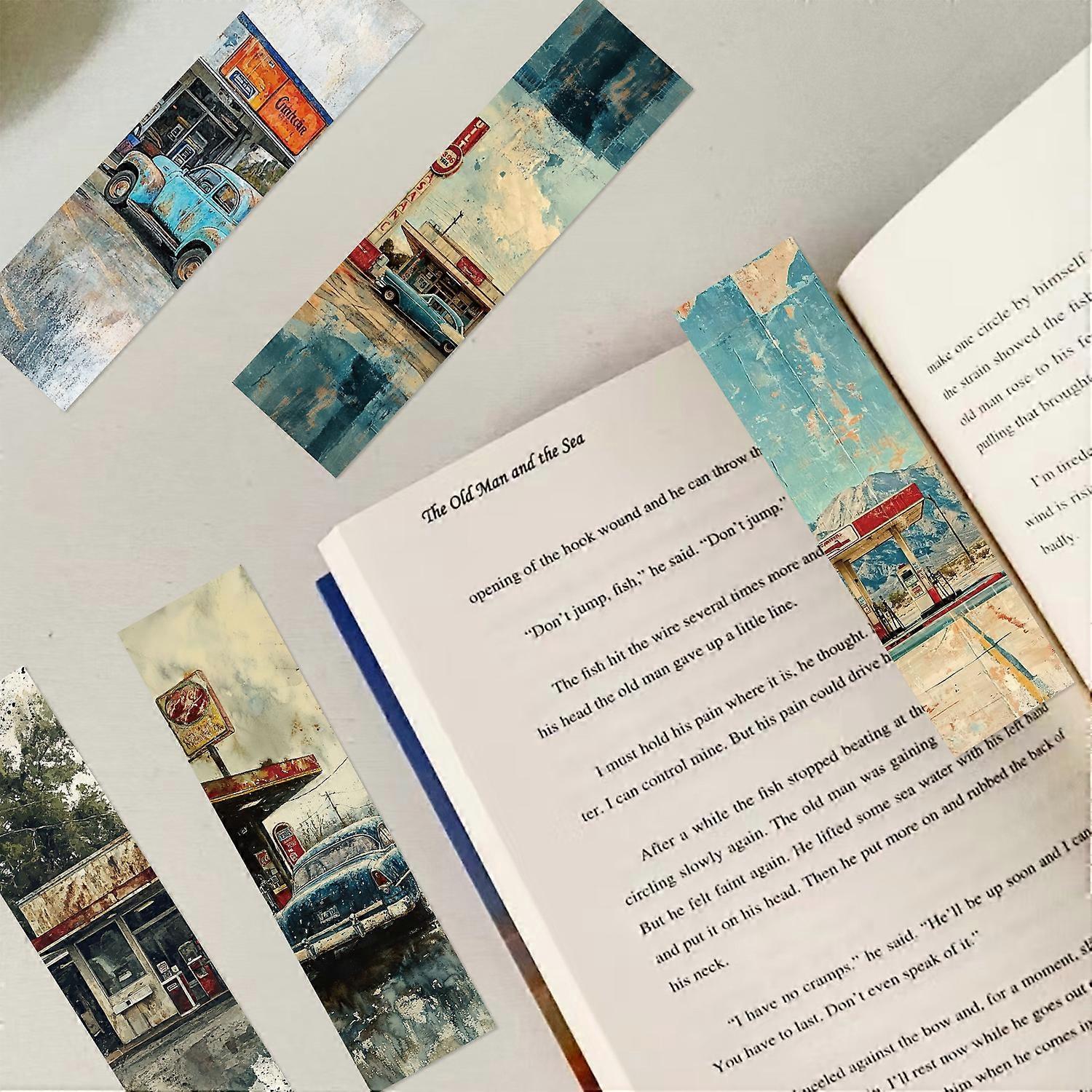 30 Retro Worn Bookmarks, Simple Journaling, Artistic Creative Material, Instagram Reading Paper Bookmarks, DIY Available