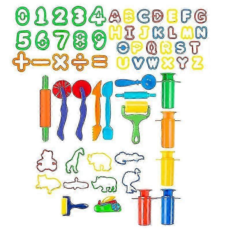 64-Piece Plasticine Molds for Creative Play
