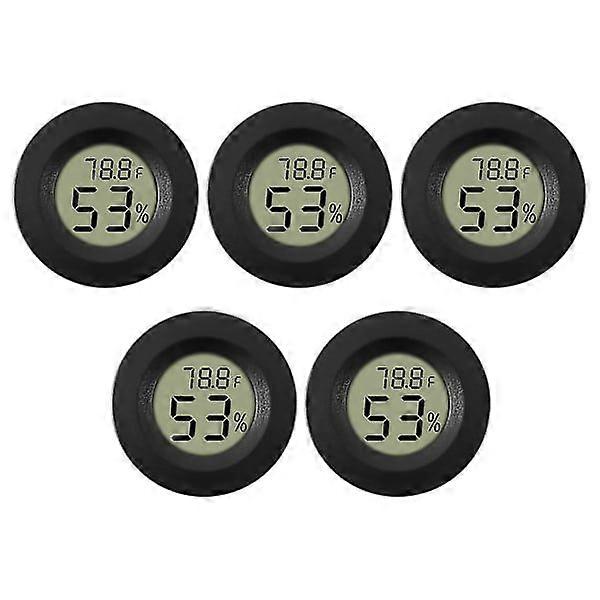 5-Pack Hygrometer Thermometer Digital Lcd Monitor Humidity Meter Gauge For Humidifier Dehumidifier