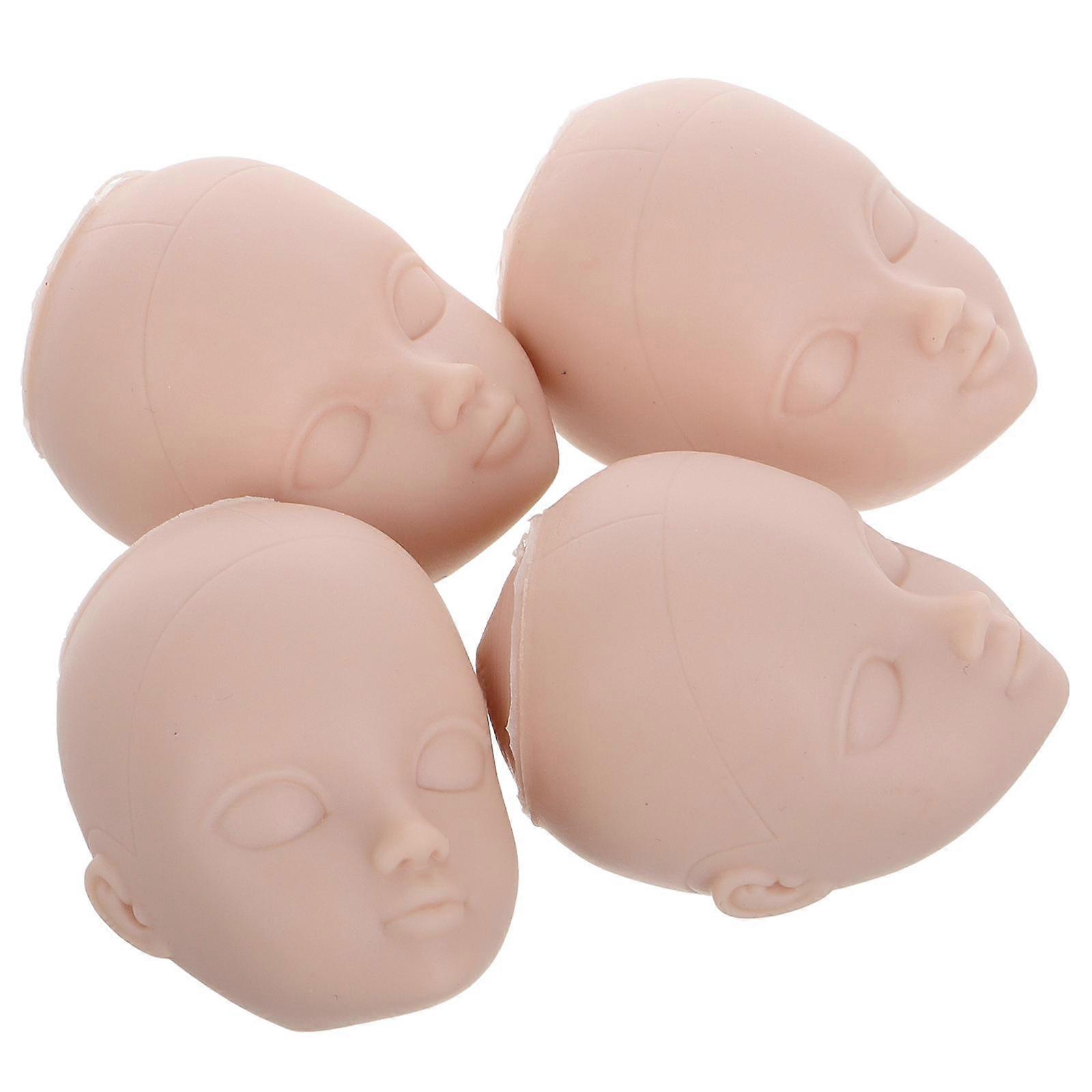 Practice Makeup Doll Head for Makeup Practice 8Pcs Beige Plastic Doll Replacement