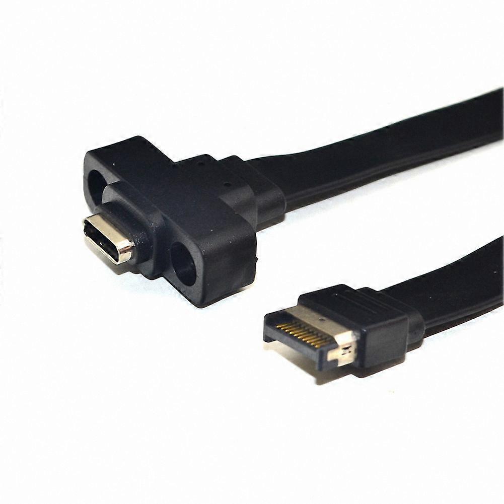 USB 3.1 Front Panel Type E Male To USB-C Type C Expansion Cable Computer Motherboard Connector Wire Cord Line, 30Cm