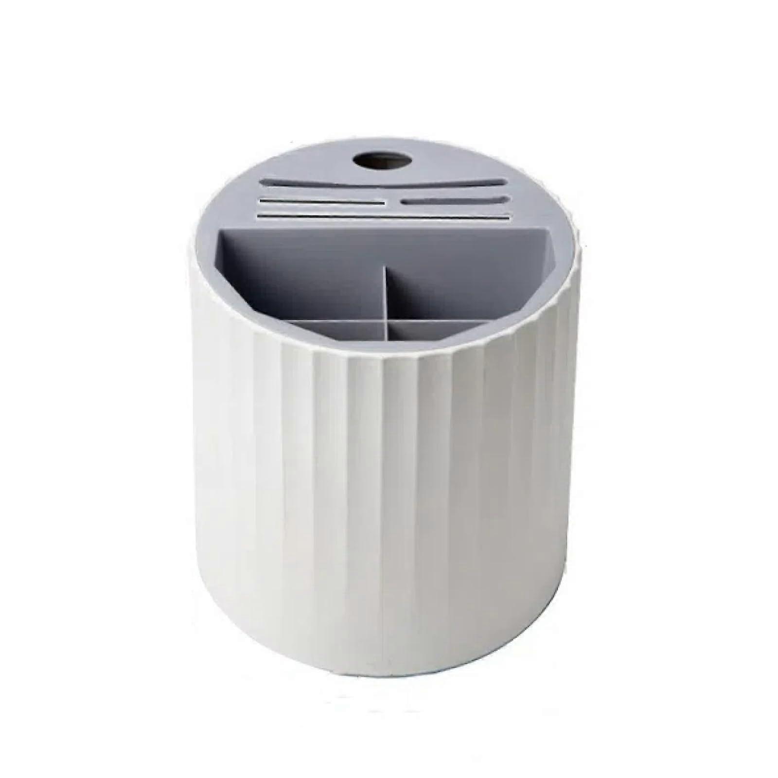 Kitchen Knife Holder 360° Rotating Utensil Organizer with MultiSlot Detachable Storage Block Gray