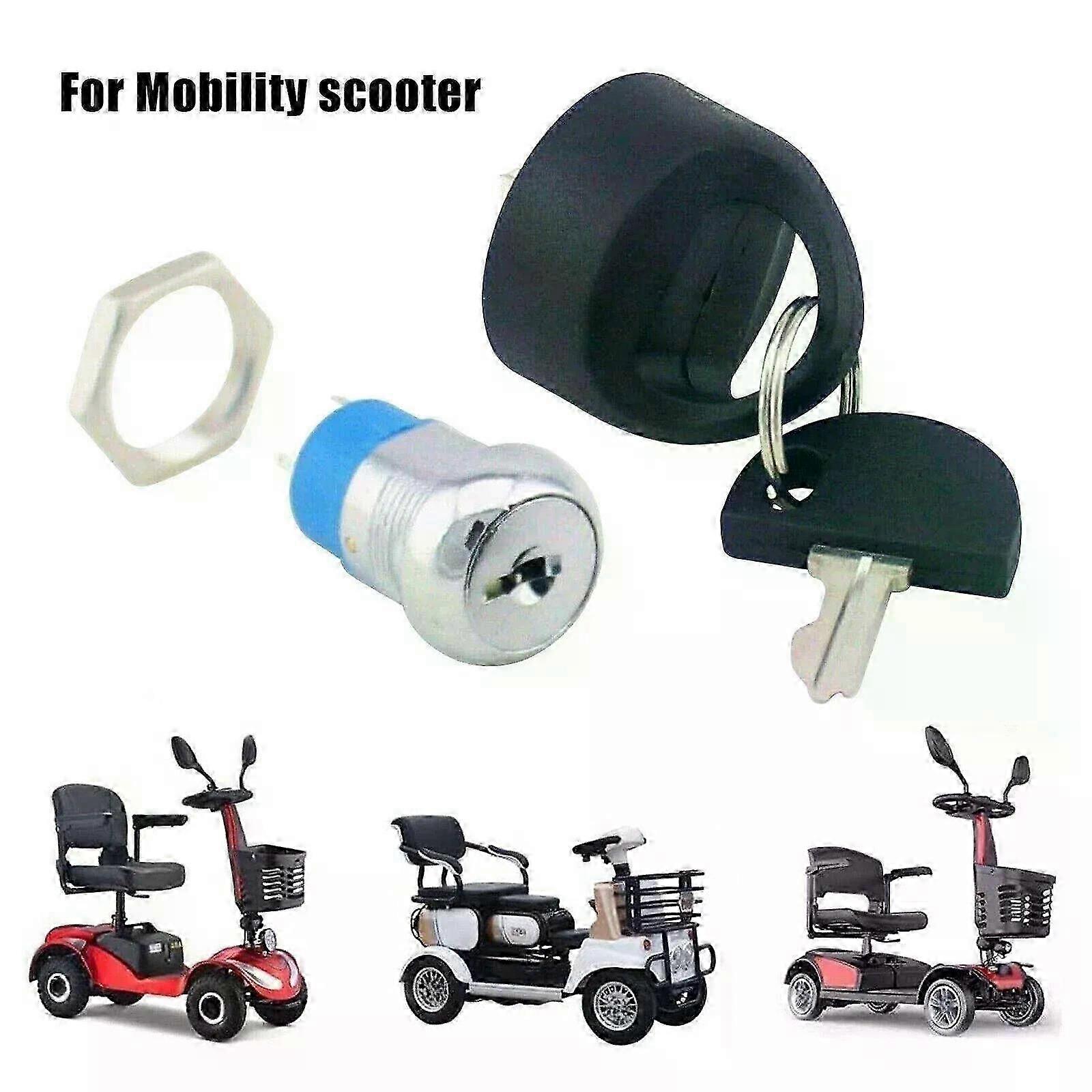 Electric Scooter Lock Ignition Switch Mobility Scooter Spare Start With 2 Keys