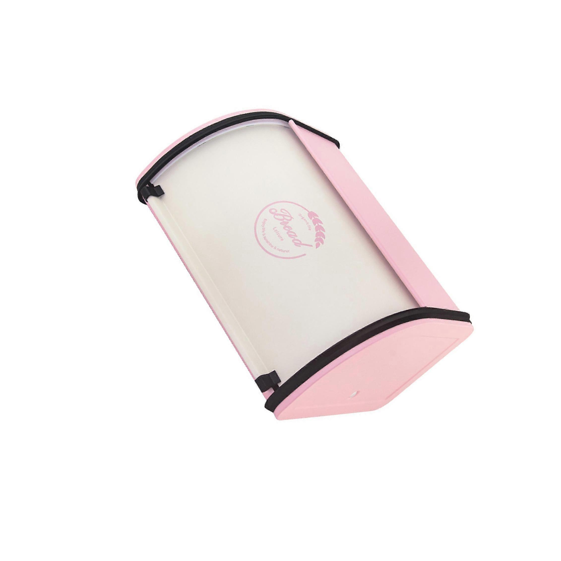 Metal Bread Bin Bread Storage Bread Holder for Pantry White Pink S