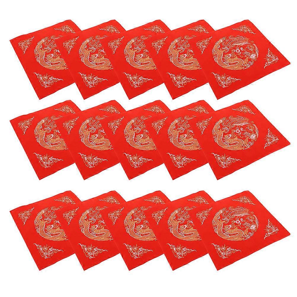 Red Chinese Xuan Paper for Calligraphy Spring Festival 80Pcs Sheets