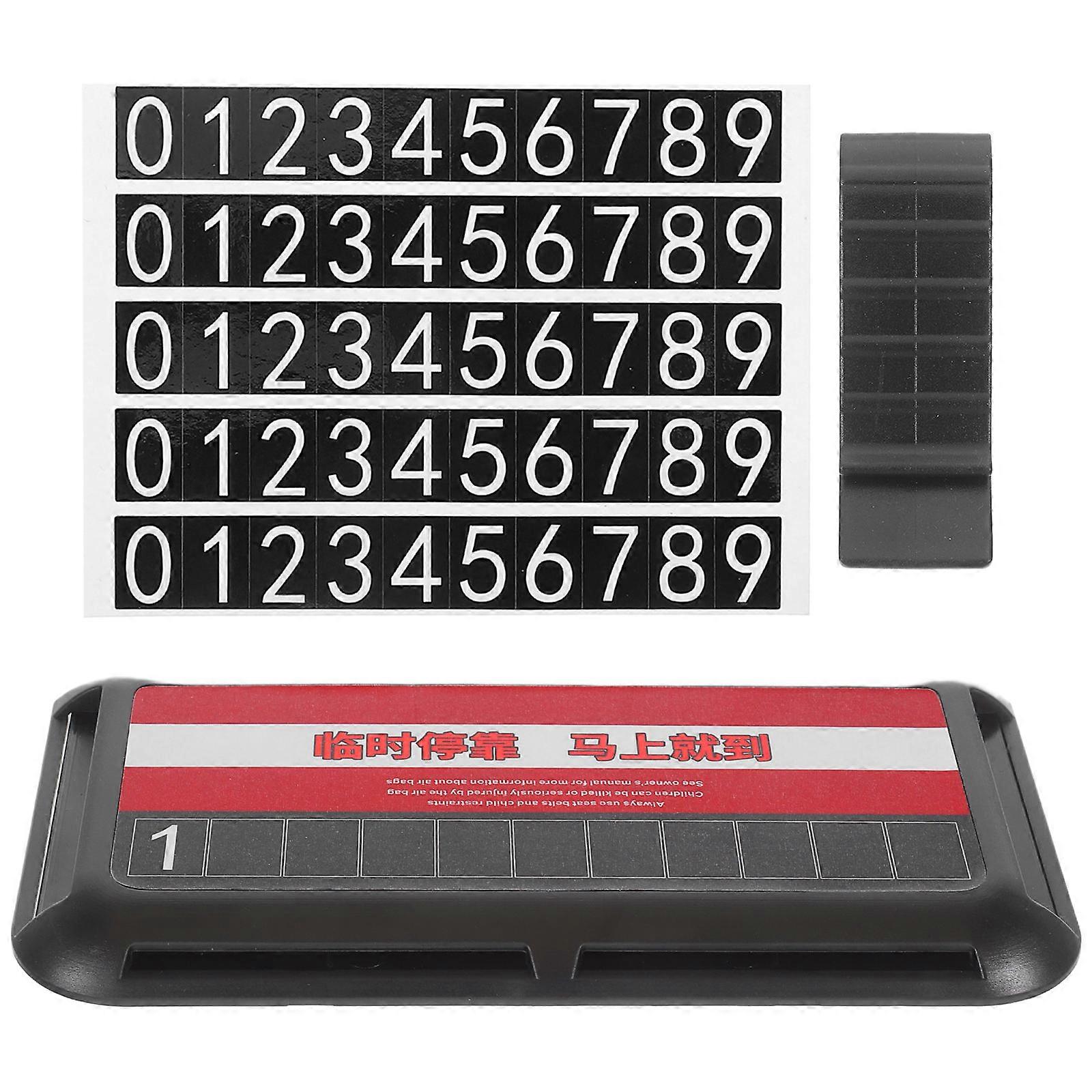 Sun Visor Accessory Holder for Temporary Parking Number Sign 5Pcs