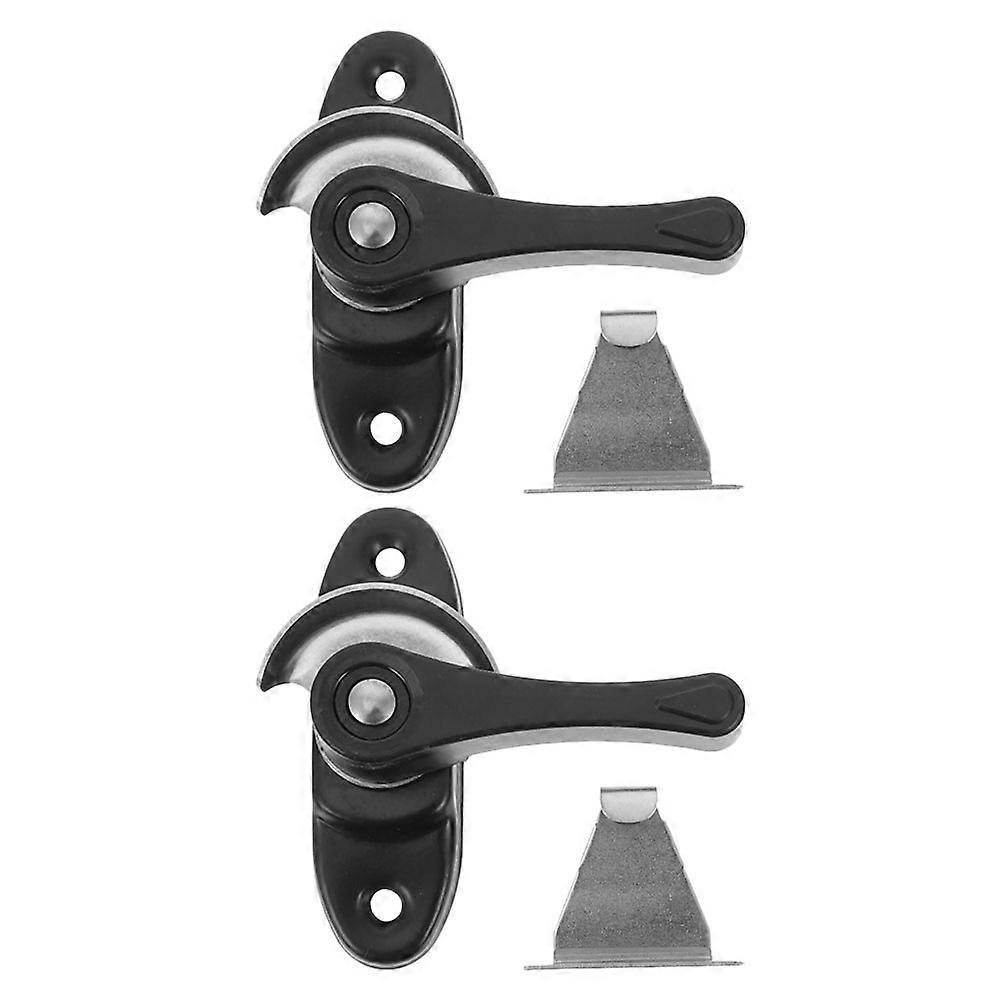 Moon Crescent Lock Durable Stainless Steel Hook Lock for Door and Window 2Set