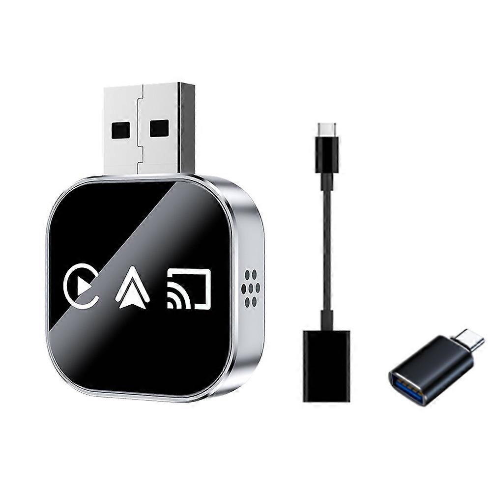 3 In1 Wireless Carplay Adapter Smart Mirror Link Carplay Android Auto USB Dongle Wired Carplay to Wireless Plug Play B