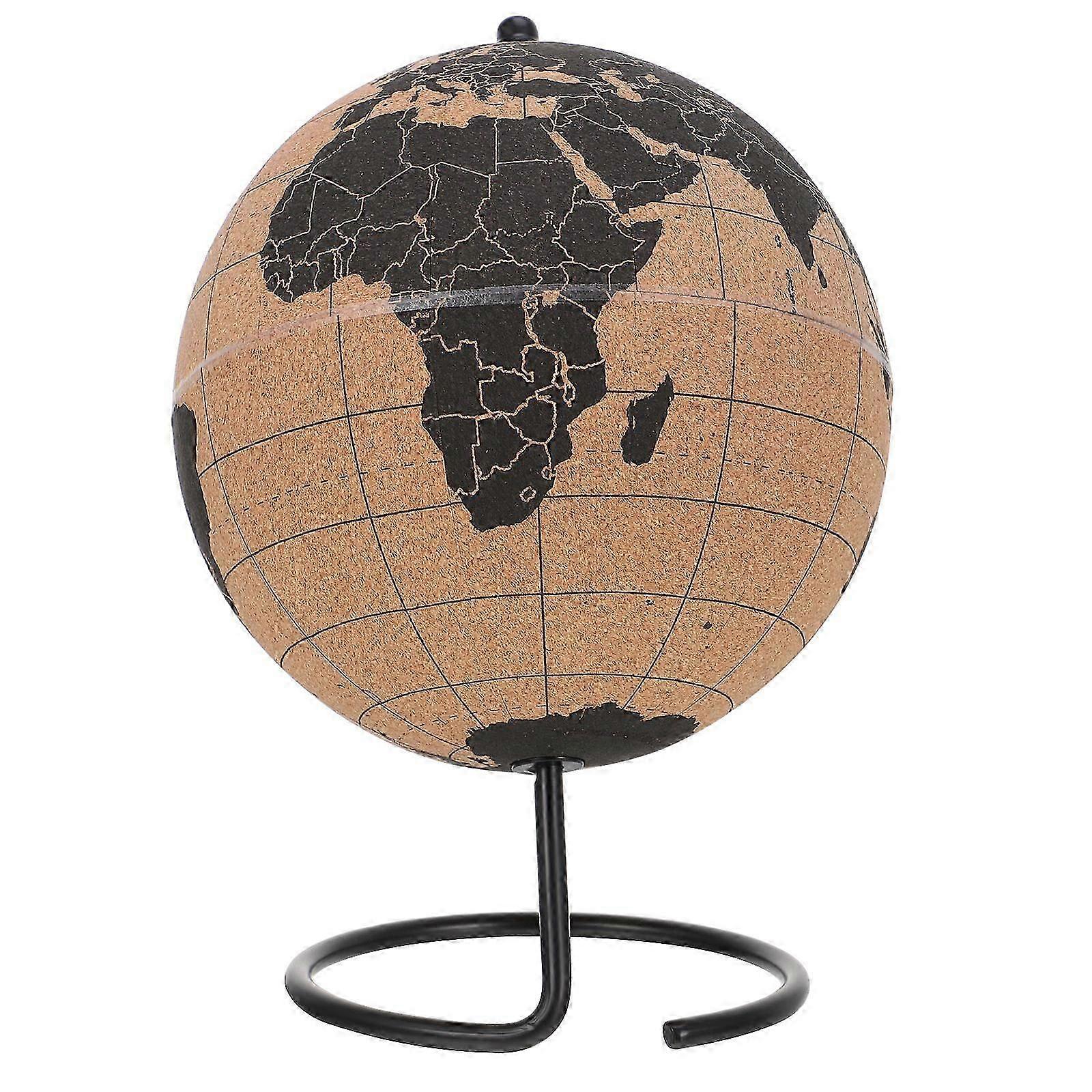 Premium Cork Globe Tabletop World Globe Decor Office Desktop Decoration