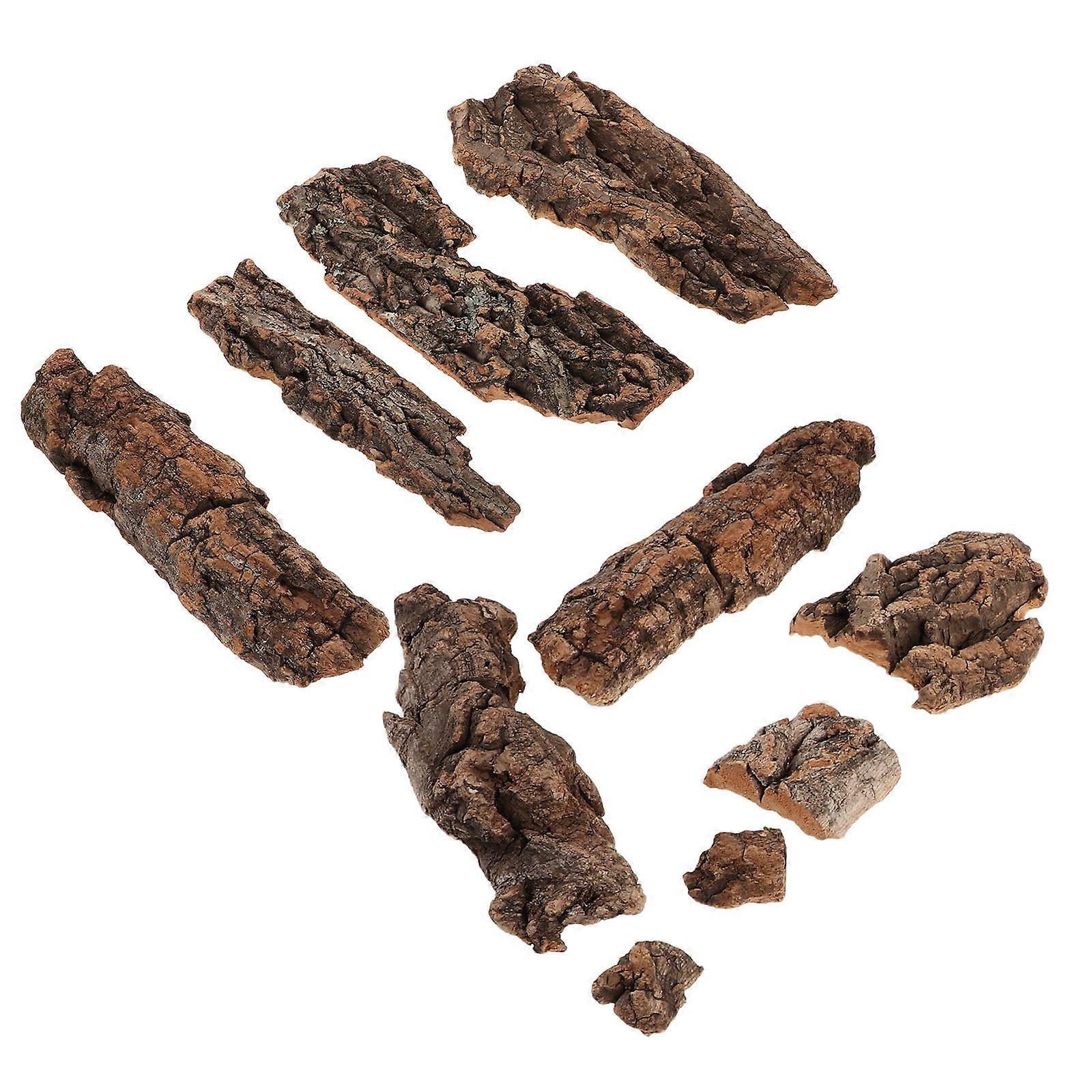 Brown Cork Bark for Reptile Hide Wood in Terrarium 1Set Decoration