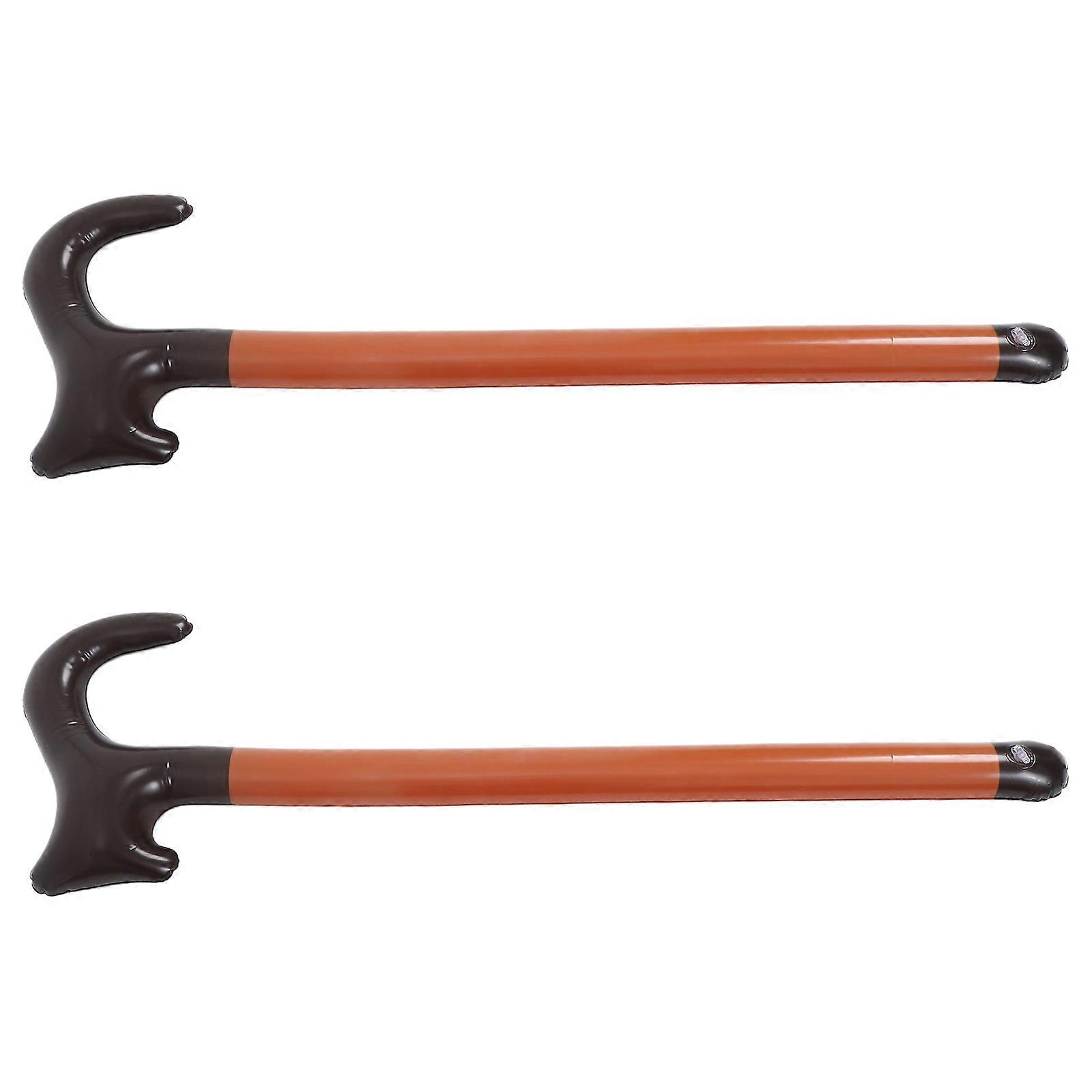 PVC Inflatable Crutch Toy for Party Use 2Pcs Walking Stick Balloon Toys