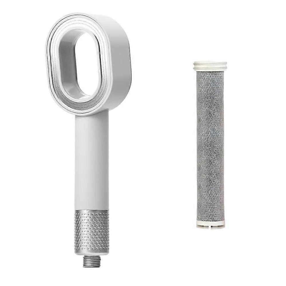 Pressure Handheld Shower Head with Filter, Water Saving Rainfall Spray for Bathroom (White)
