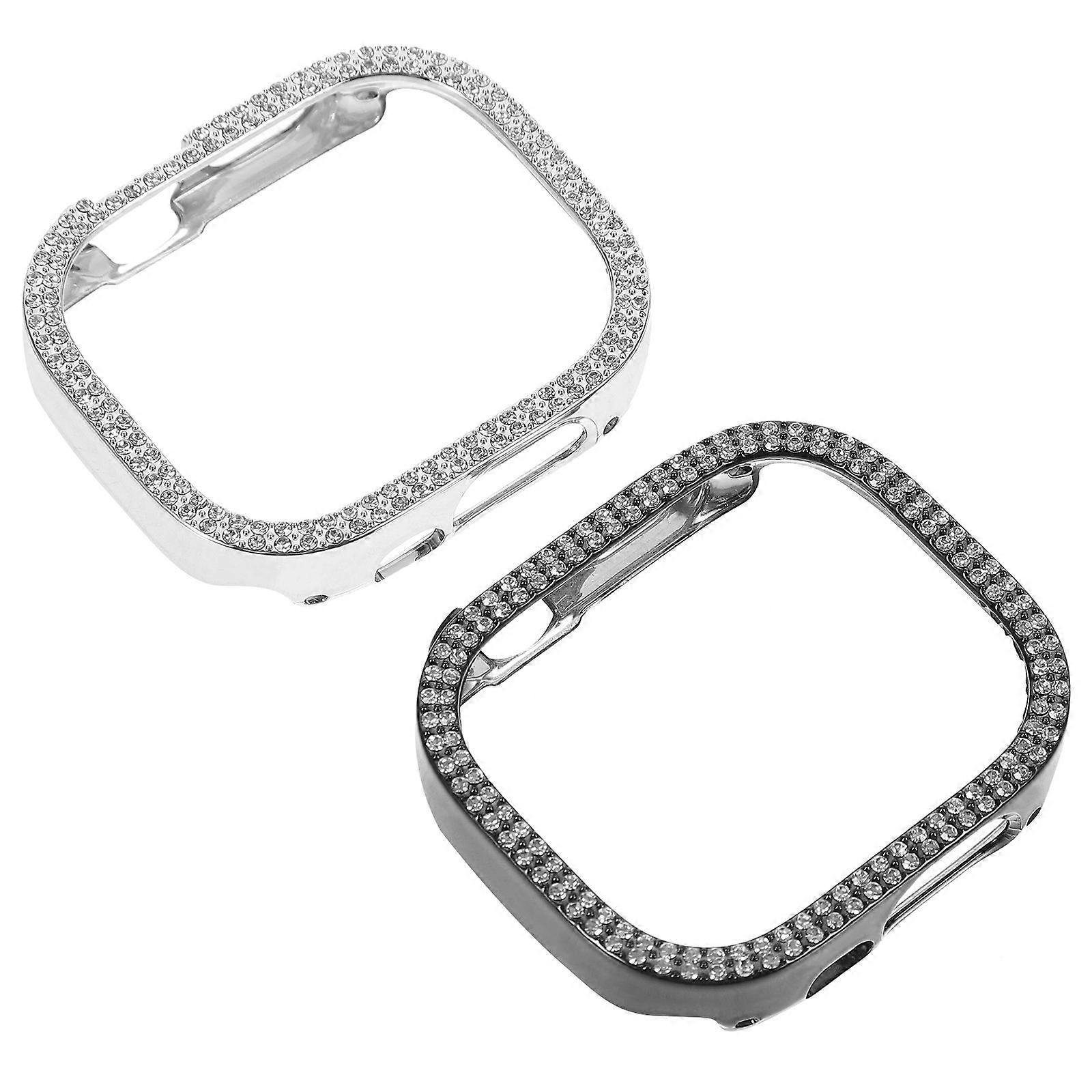 Hemoton 2pcs Watch Case Bling Protector Compatible with Apple Watch 8