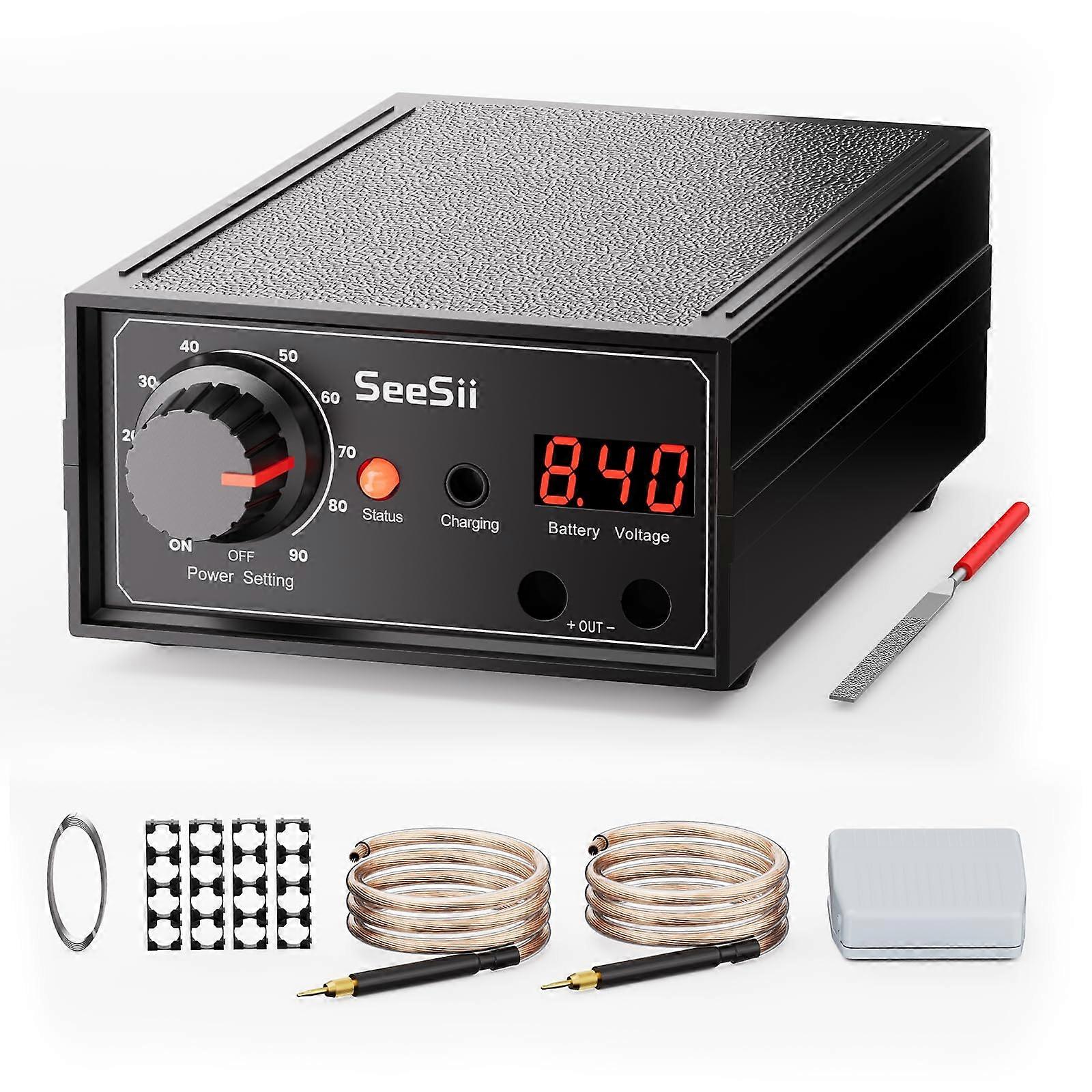 Battery Spot Welder 9600mAh Cordless LCD Display 1090 Power Foot Pedal for 18650 Nickel Strips