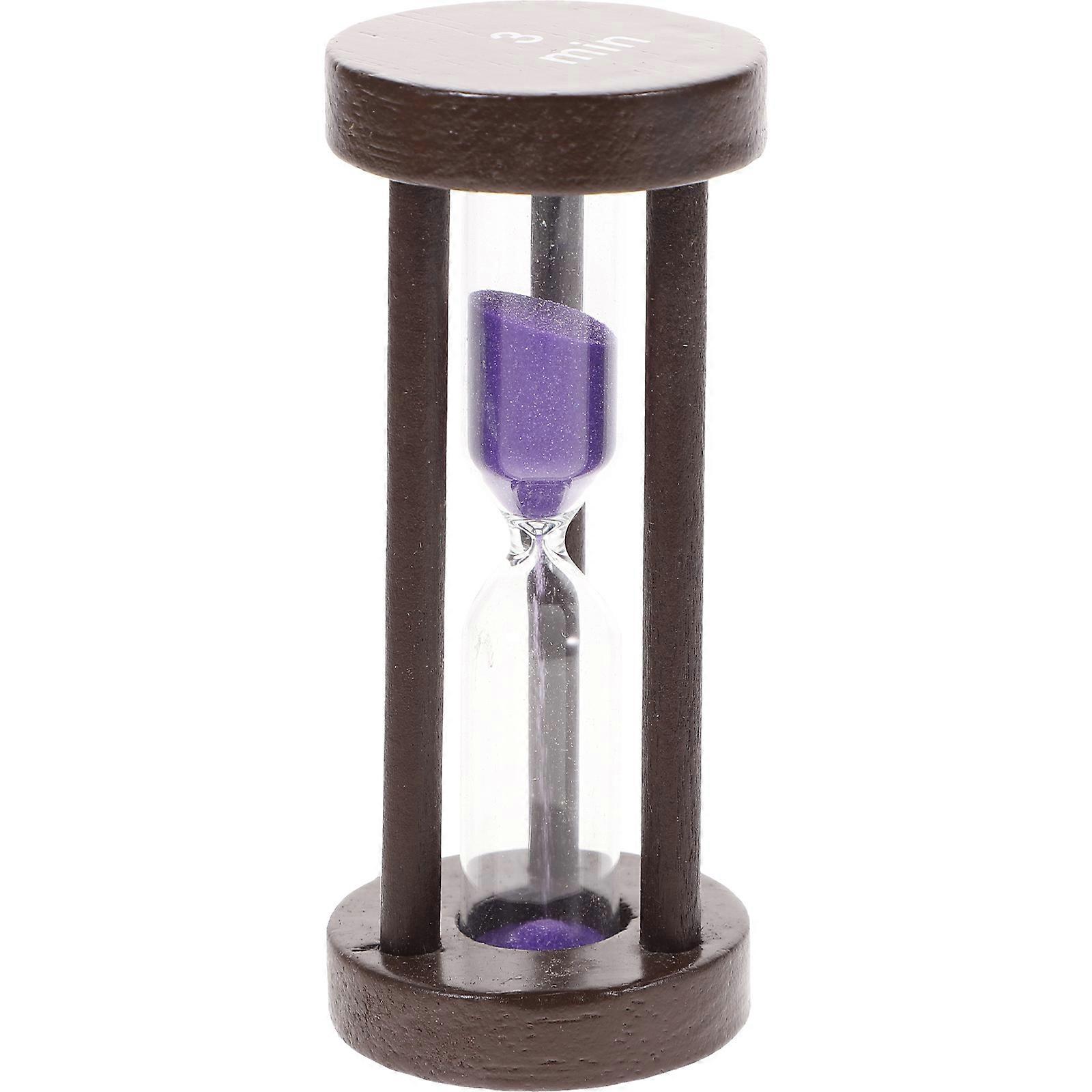 3 Minute Sand Timer Wooden Hourglass for Timing Multi Color Sand Timer