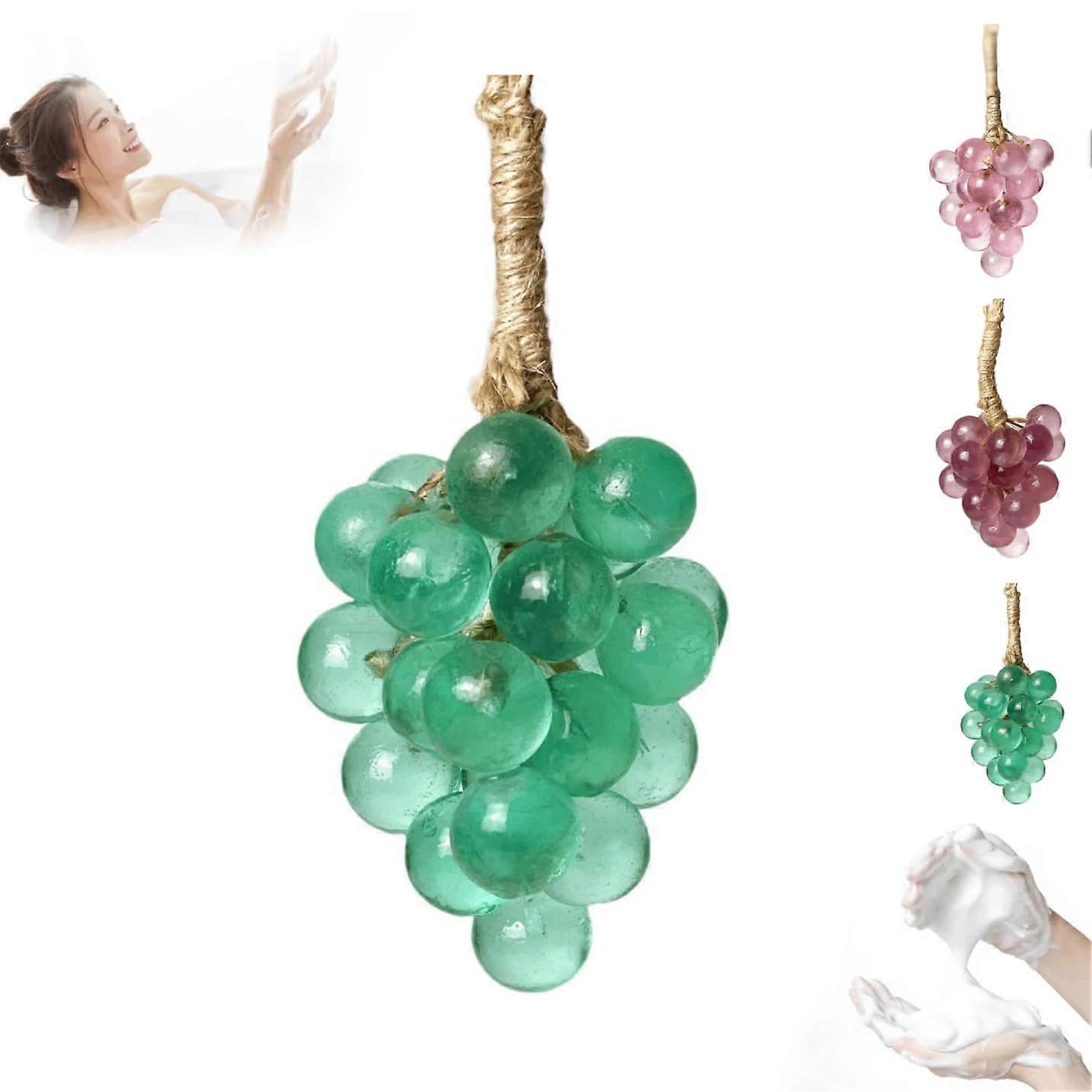 Grape Soap on a Rope Handmade Cold Process Bar with Moisturizing Artisan Design for Dry Skin