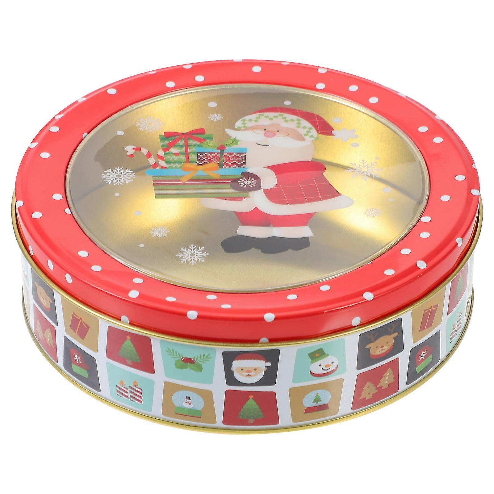 Christmas Tinplate Box Candy Storage Container for Storage