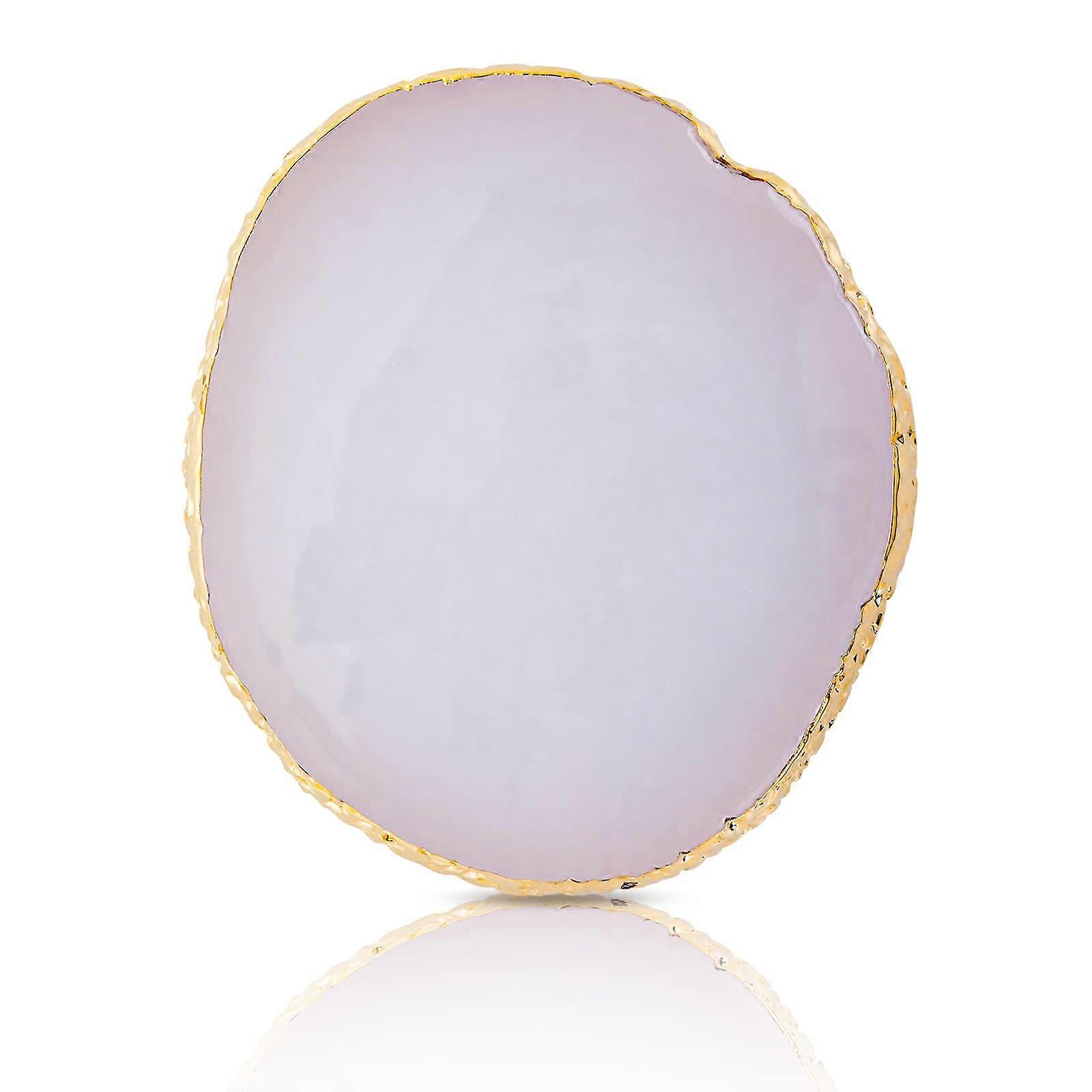 Nail Art Palette with Gold Edge for Precise Color Mixing, Polymer Irregular Shape Tray