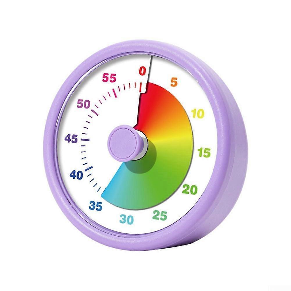 60 Minute Visual Countdown Timer with Silent Mode for Kitchen Office Classroom Study  Purple