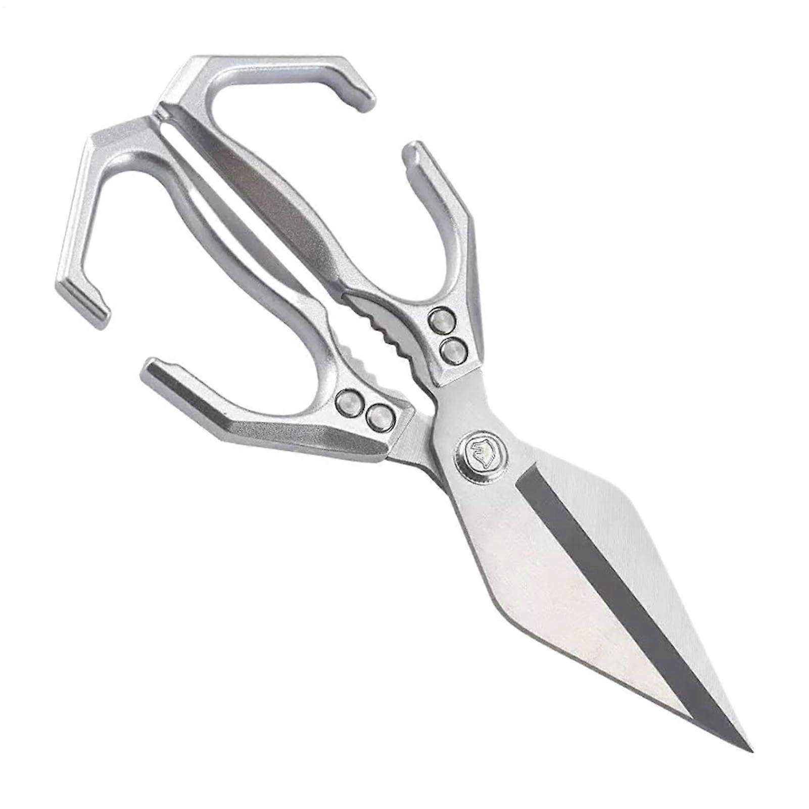 Kitchen Scissors Stainless Steel Poultry Shears with Nut Cracker and NonSlip Ergonomic Handle