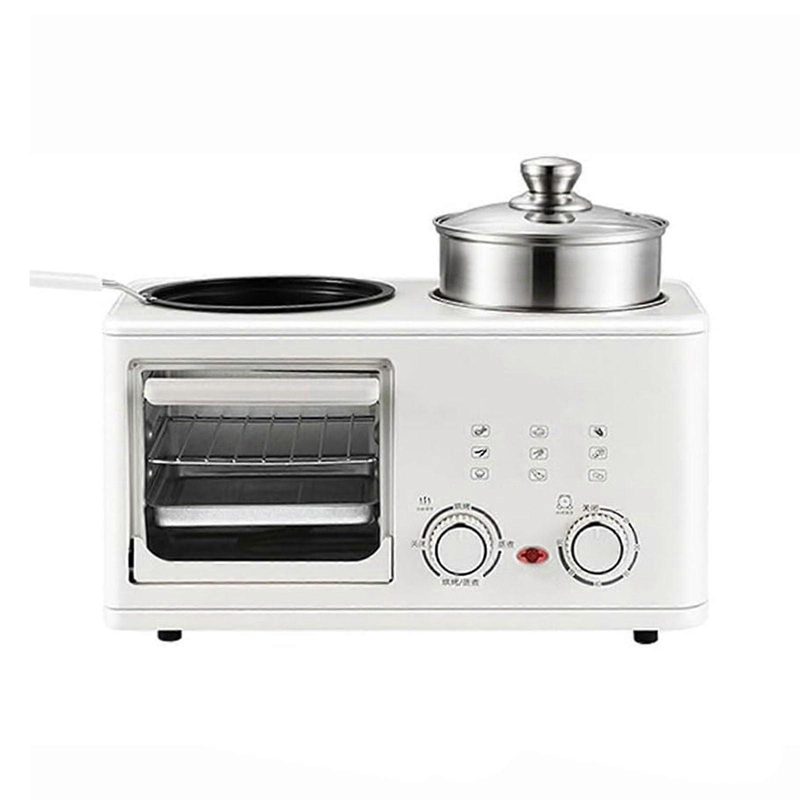 Multifunction Breakfast Maker 4in1 Toaster Oven with Large Capacity Baking Area for Apartments