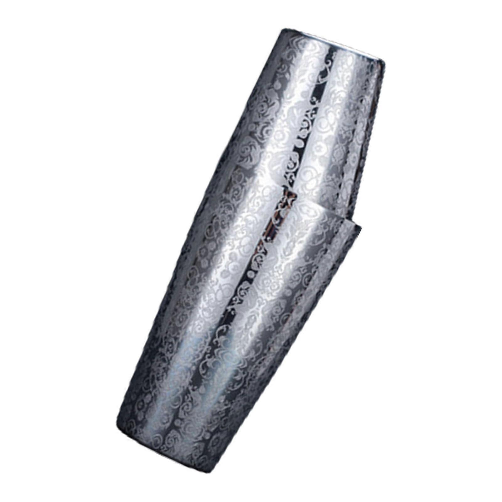 Cocktail Shaker 304 Stainless Steel Durable Odor Resistant Bartending Tool Crown Pattern Mixer