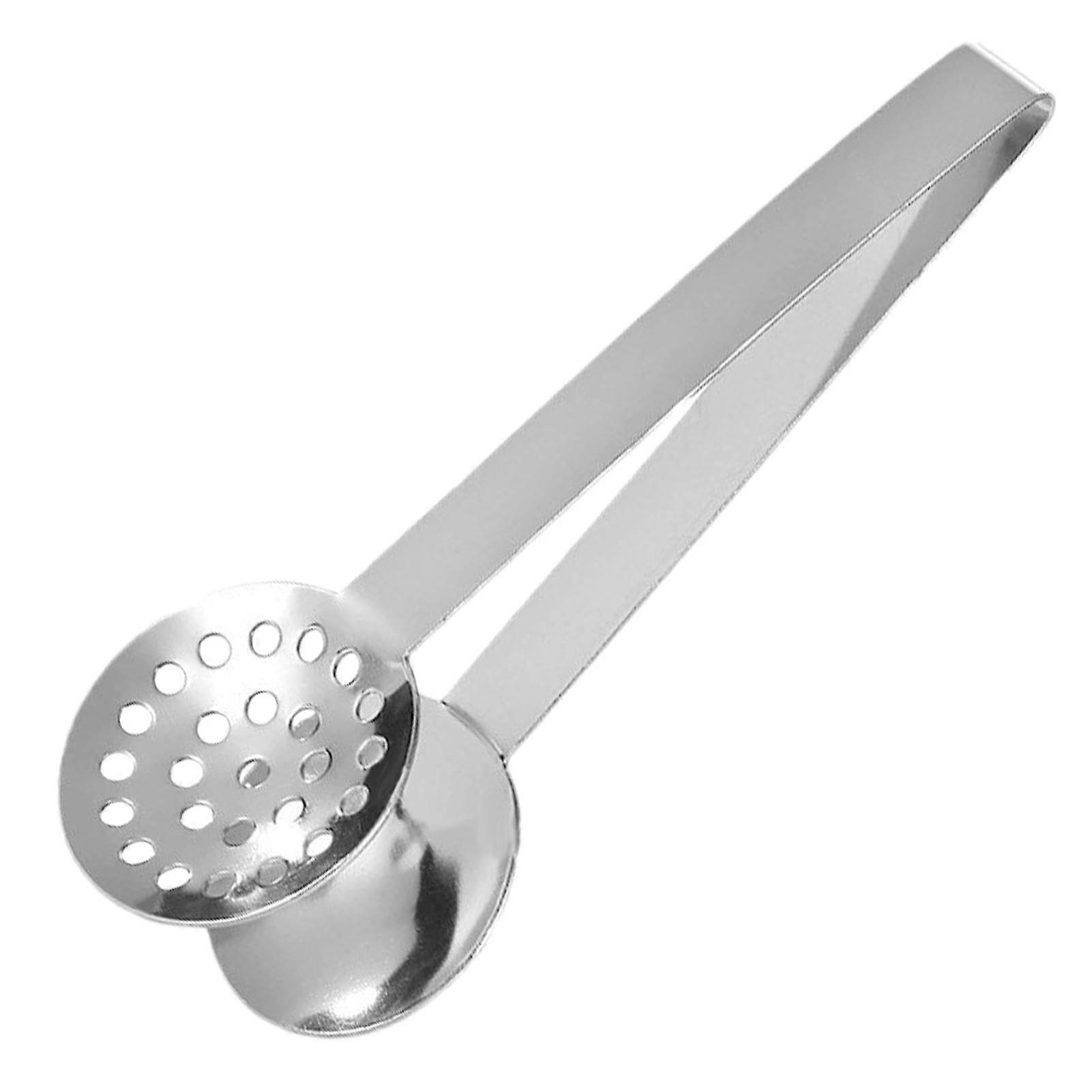 Stainless Steel Tea Bag Squeezer Clip and Strainer Holder, MultiFunction Kitchen Tongs