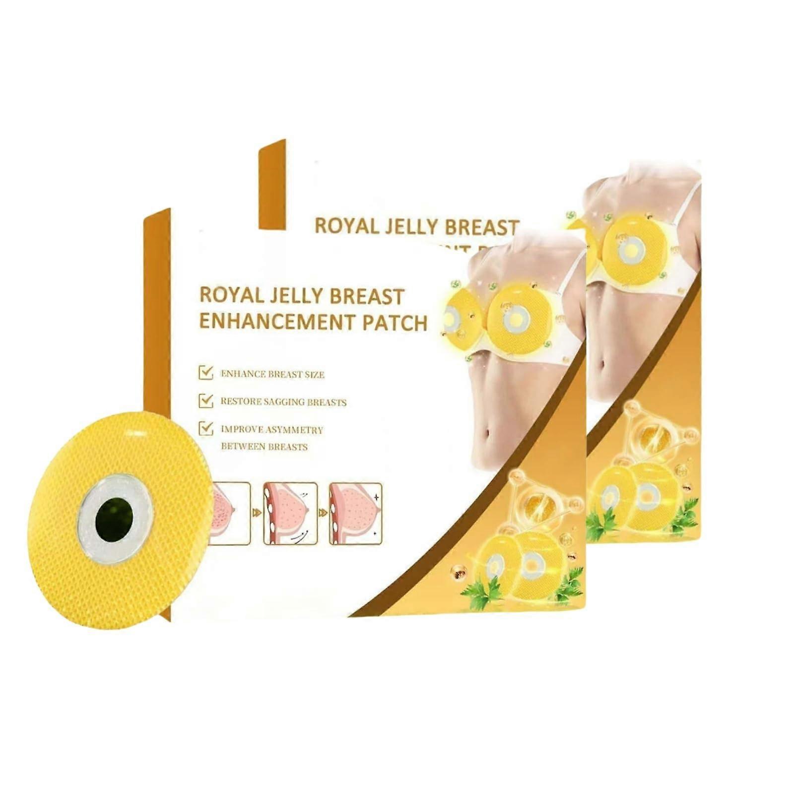 Royal Jelly Breast Enhancement Patch with Firming Support for Sagging, Deep Hydration, 2 Boxes