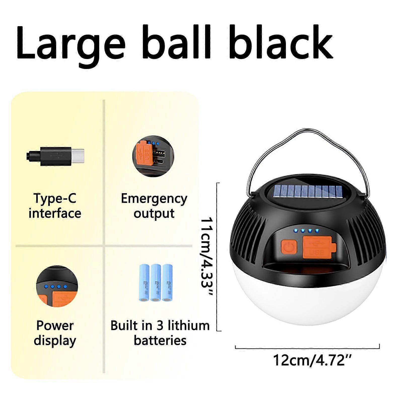 Outdoor Multi-function Spherical Camping Light Portable Strong Light LED Camping
