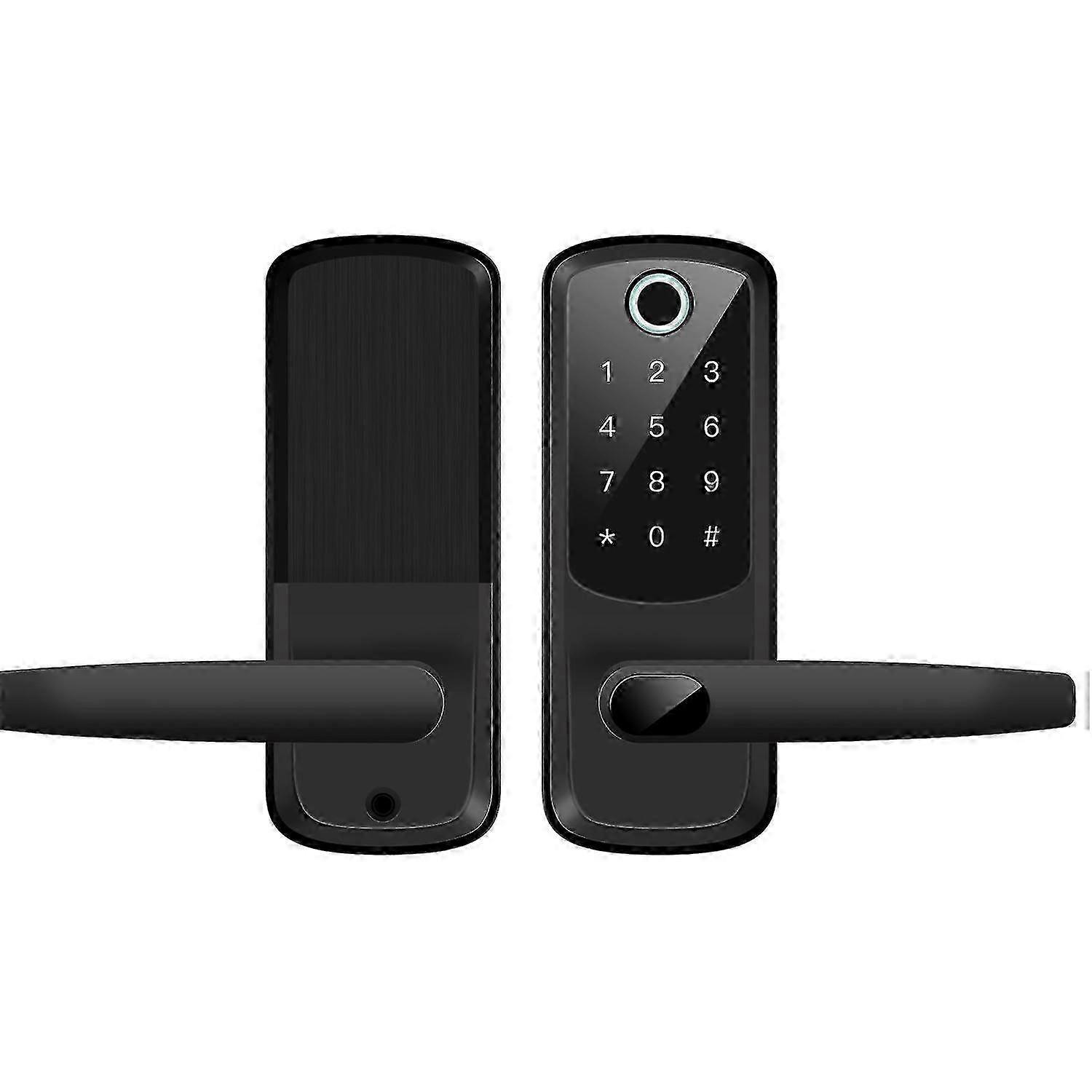 Smart Lock, Keyless Entry Door Lock, Bluetooth Enabled Fingerprint and Touchscreen Electronic Door Lock with Reversible Handle |Remote Share|IC Card|