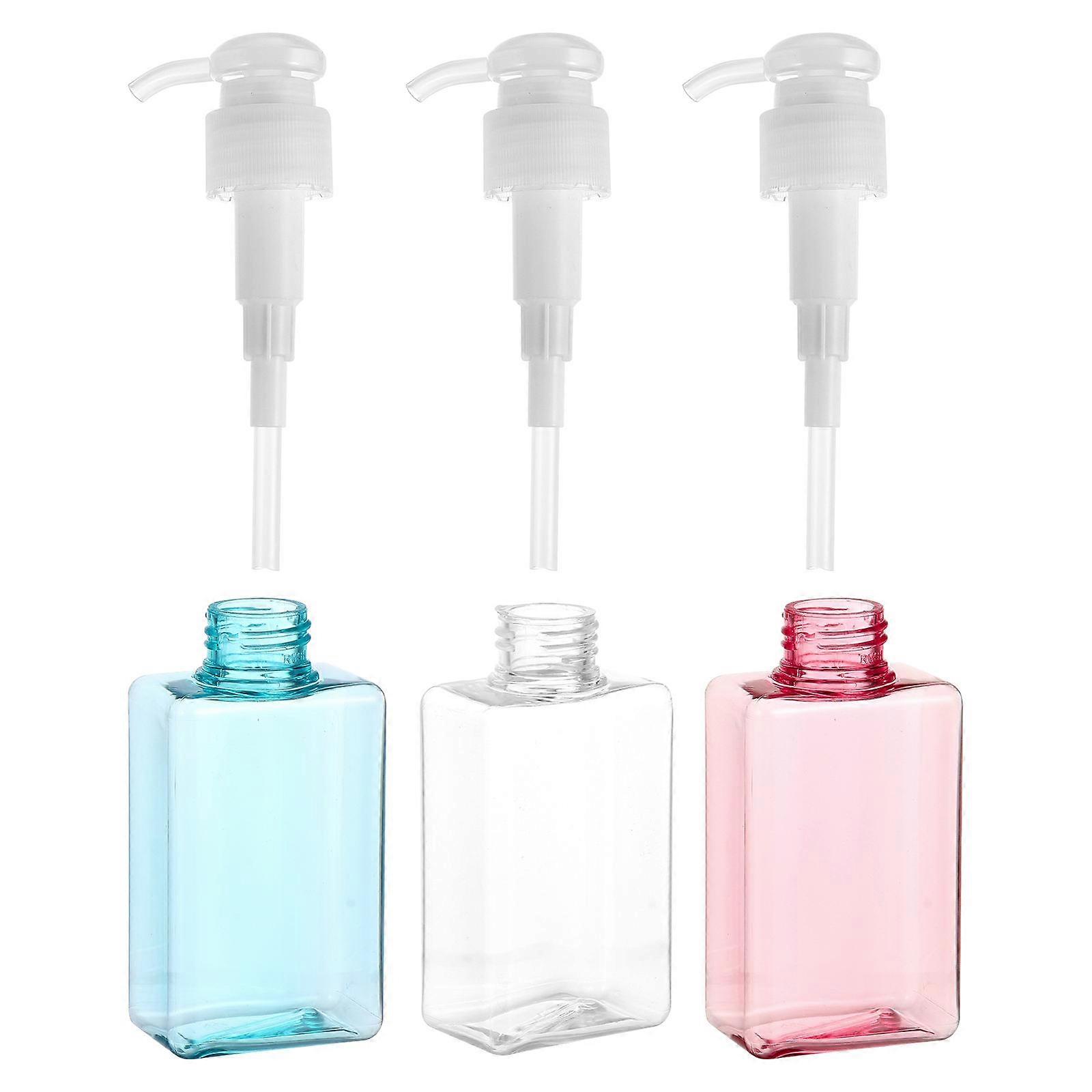 Refillable Bottle 3Pcs Plastic Empty Pump Bottles for Travel and Storage Use