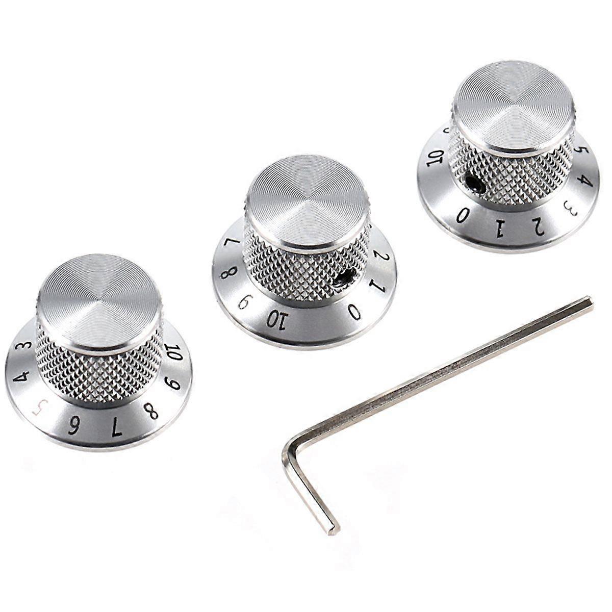 3PCS Guitar Knobs with Indicatrix Potentiometer Volume Tone Control Knobs Universal Top Hat Knobs f
