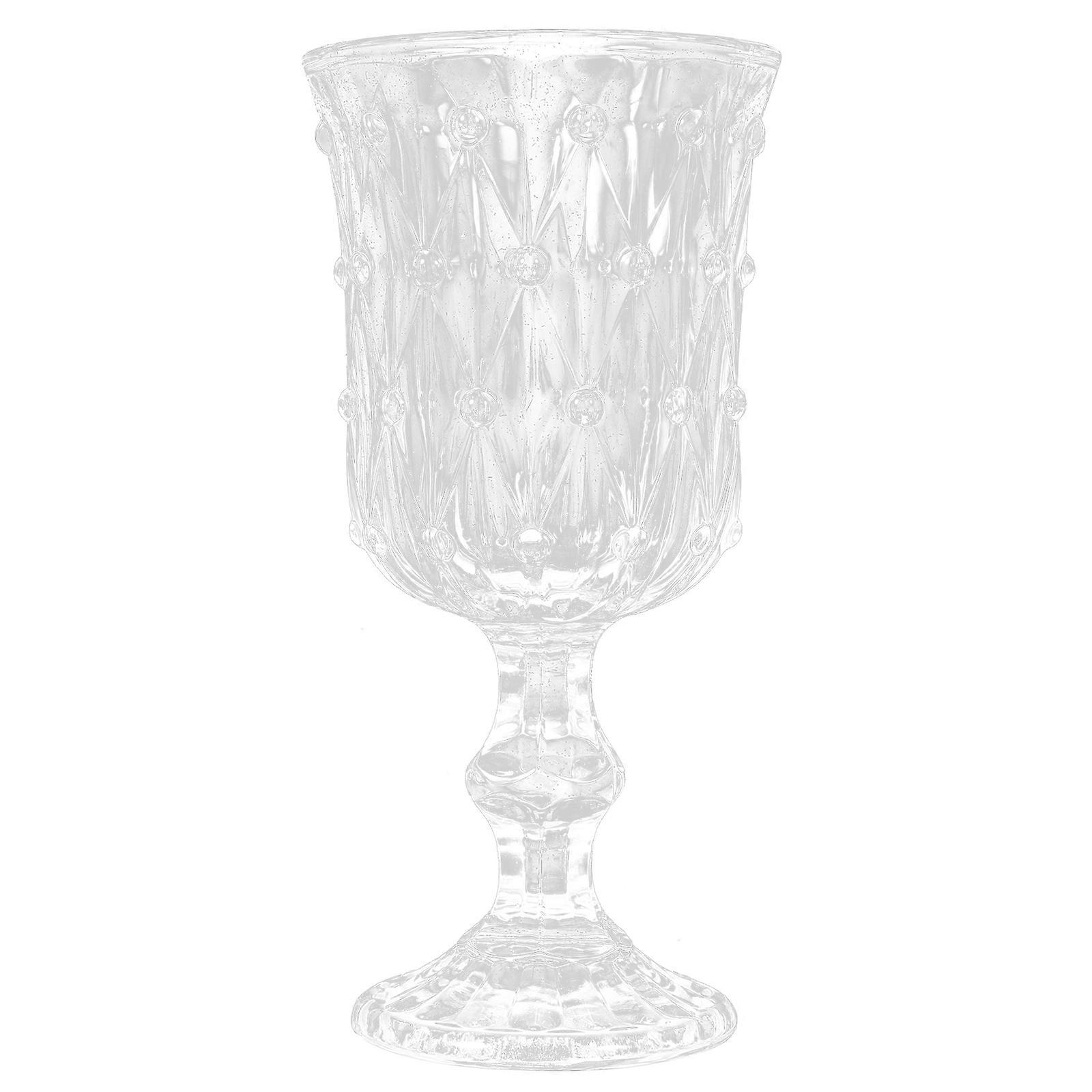 Green High Footed Glass Goblet for Drinking Glassware Cup