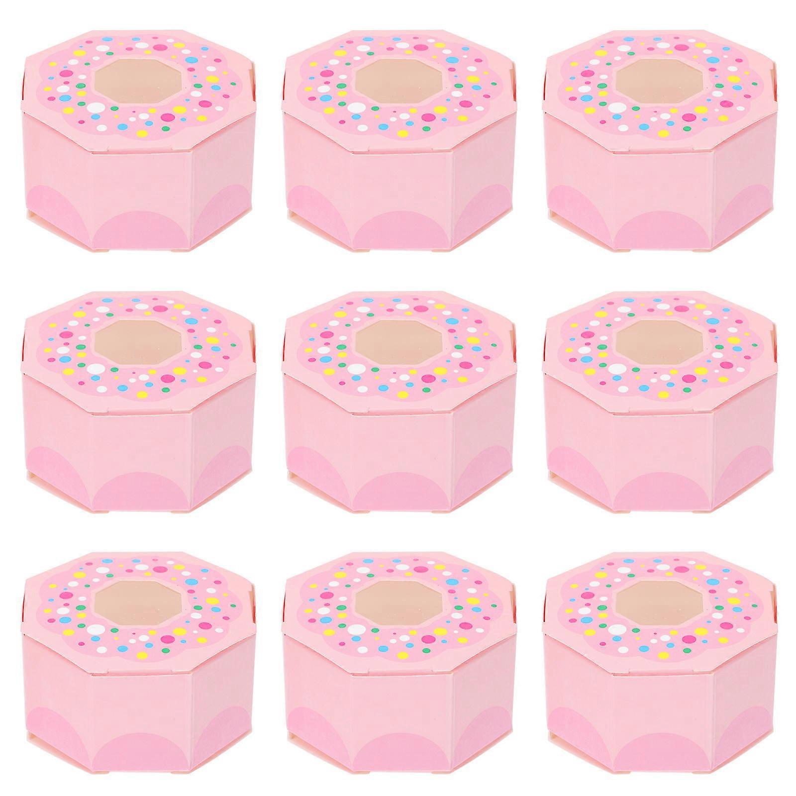 Pink Gift Packaging Boxes Candy Cases for Storage Use 16Pcs