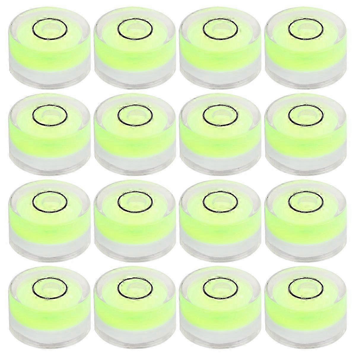 15mm Mini Bubble Level 6mm Flat Adjusting Tool for Leveling 16Pcs