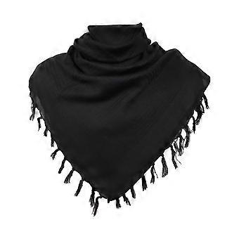 Écharpe légère à pompons pour les aventures en plein air, les voyages et les styles de cou polyvalents - Noir