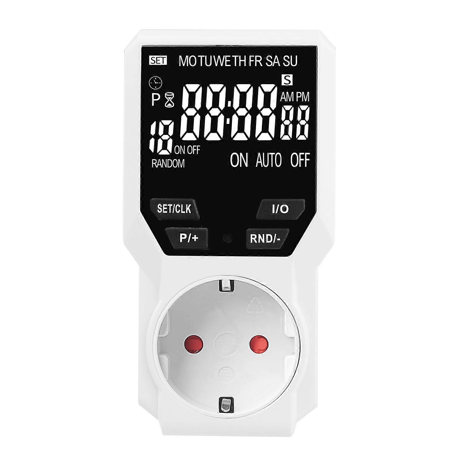 Electronic Digital Timer Switches Replacement Programmable Timing Socket Kitchen Timer Appliance Outlet Easy to Use Multicolor