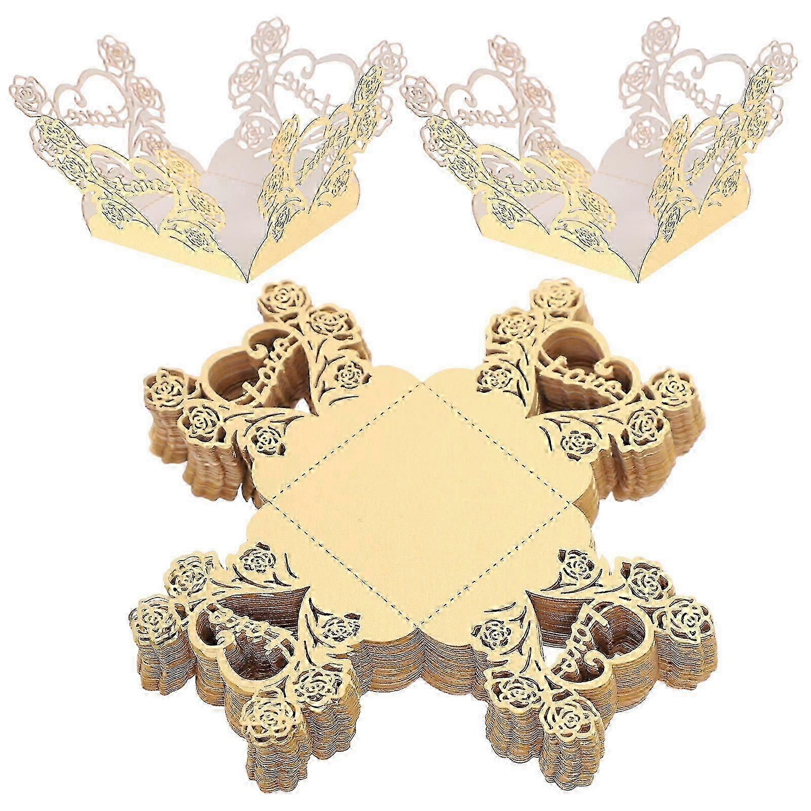 Golden Chocolate Wrapper Cups for Candy & Flower Packaging