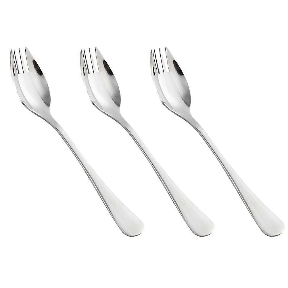 Stainless Silverware Fork and Spoon Combination Outdoor Camping 6Pack
