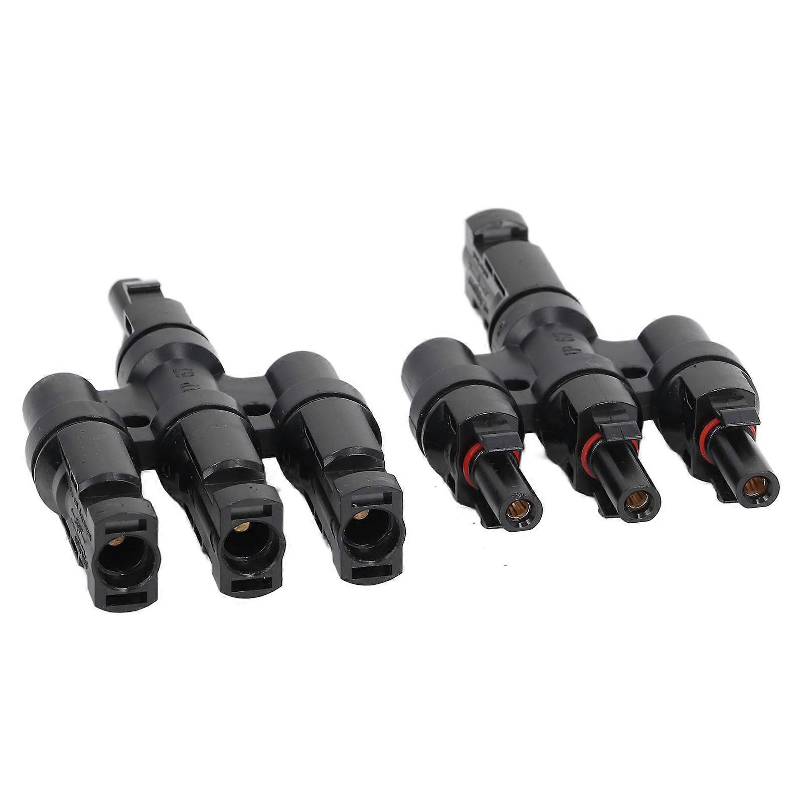 1 Pair Solar Branch Connector Panel Parallel Connection Cable Splitter Coupler DIY Mount Tool T4