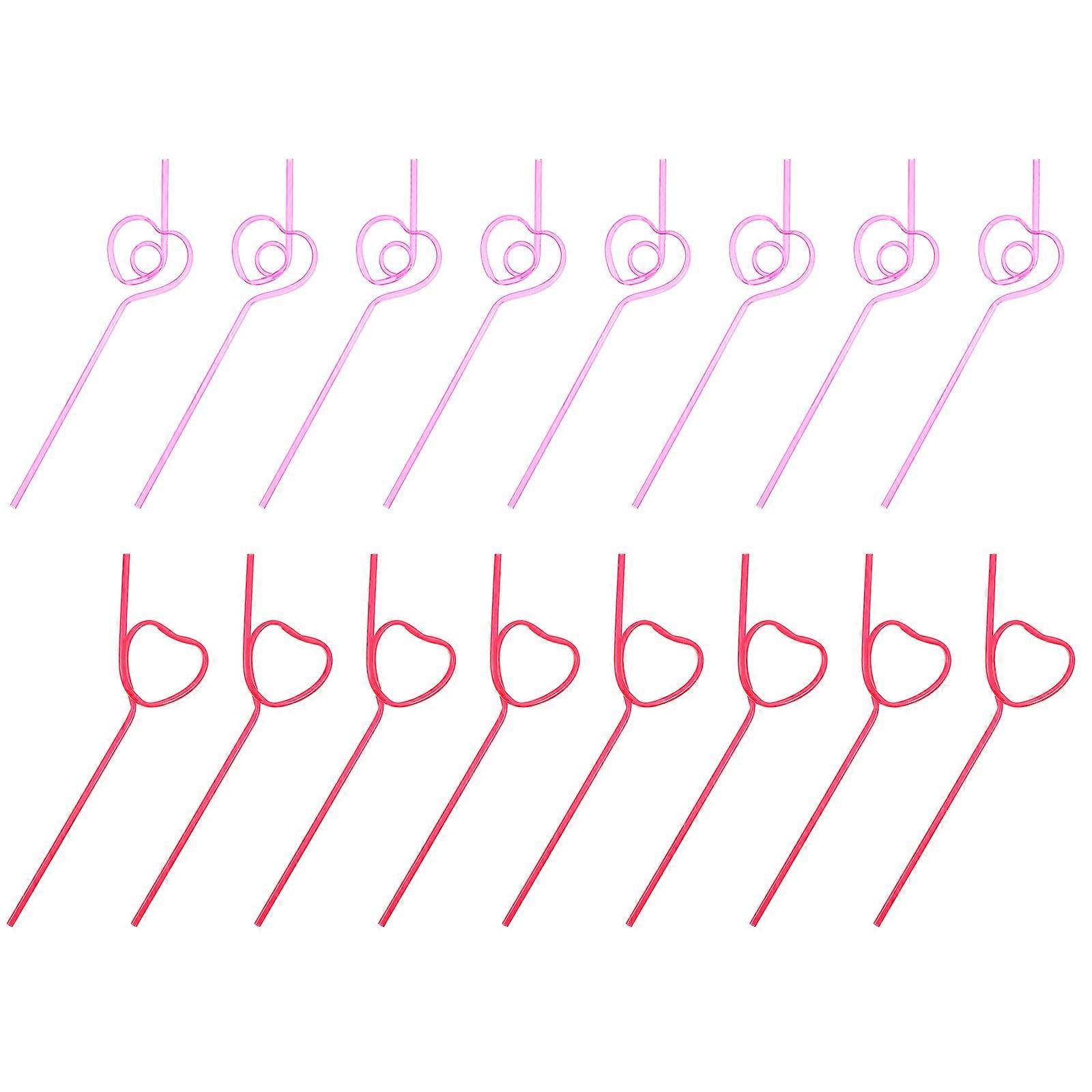 Heart Shape Straws Reusable Straws for Drinking 40Pcs Pack