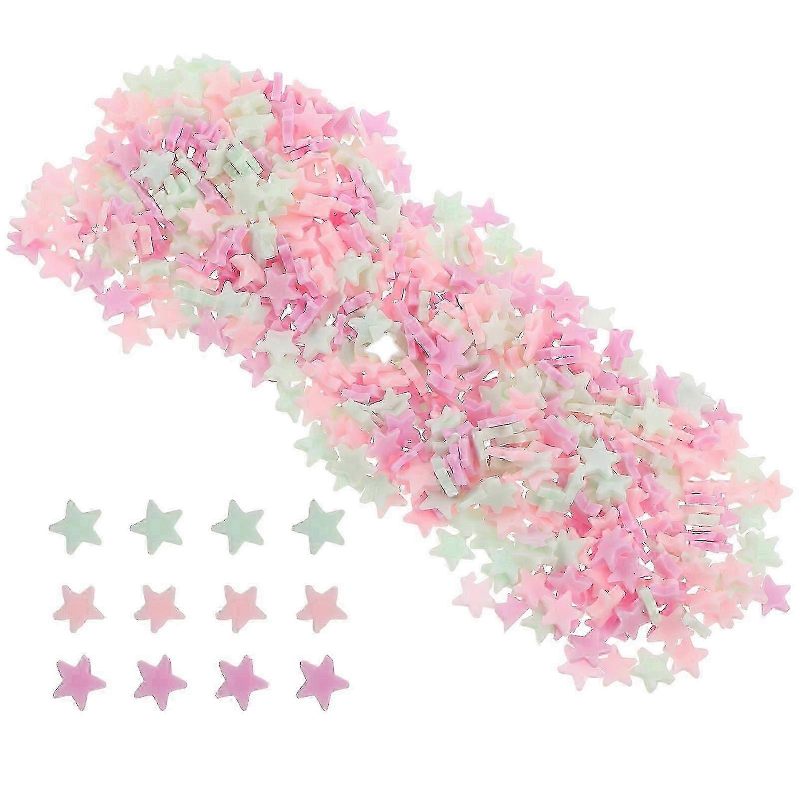 Five Pointed Clay for Crafts 10Pcs Assorted Color Glitter Decorations